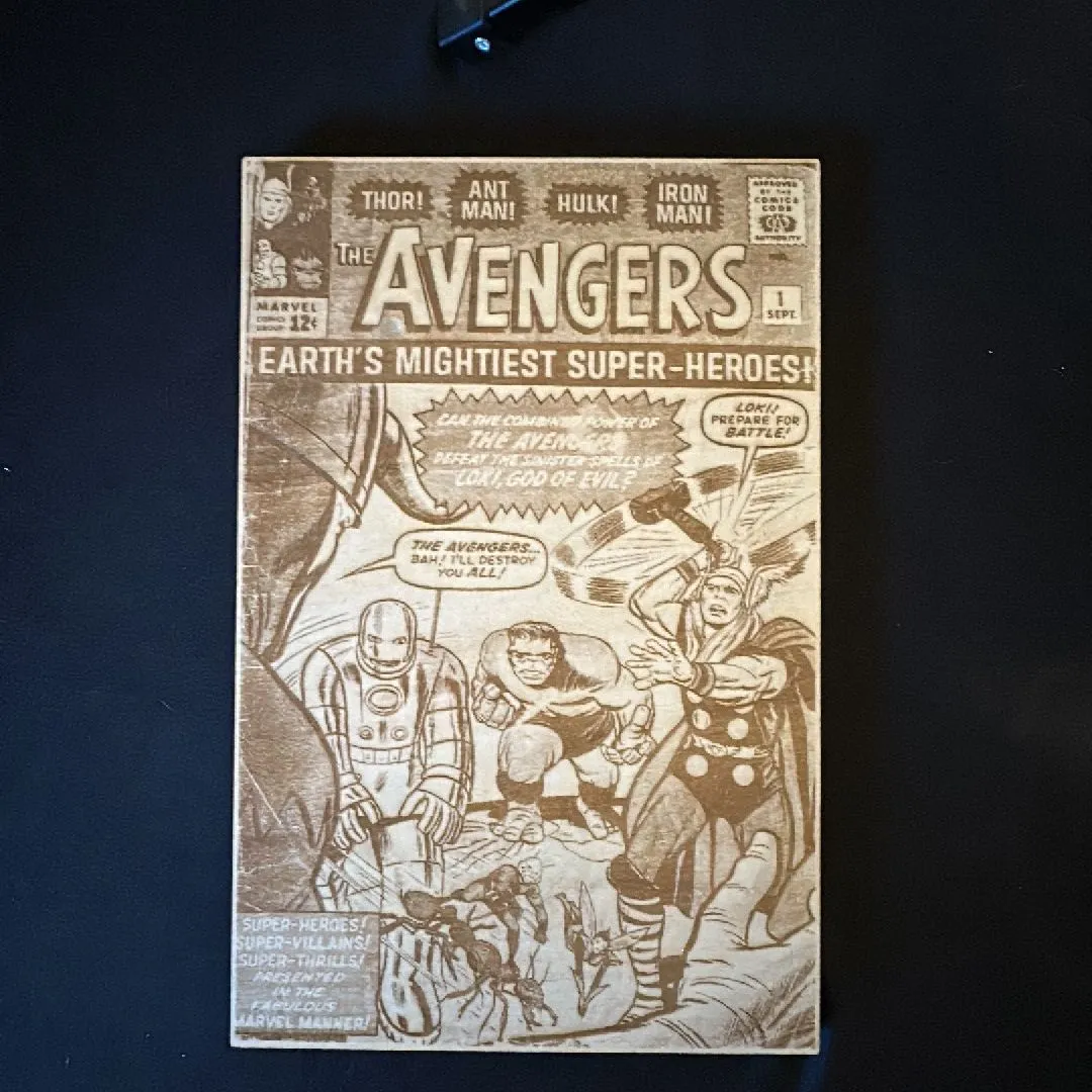 Product image for Wood engraved wall art - Avengers #1