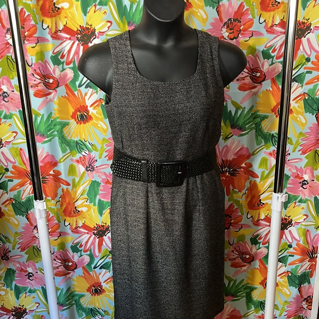 Product image for Calvin Klein Tweed Dress With Belt and Pockets