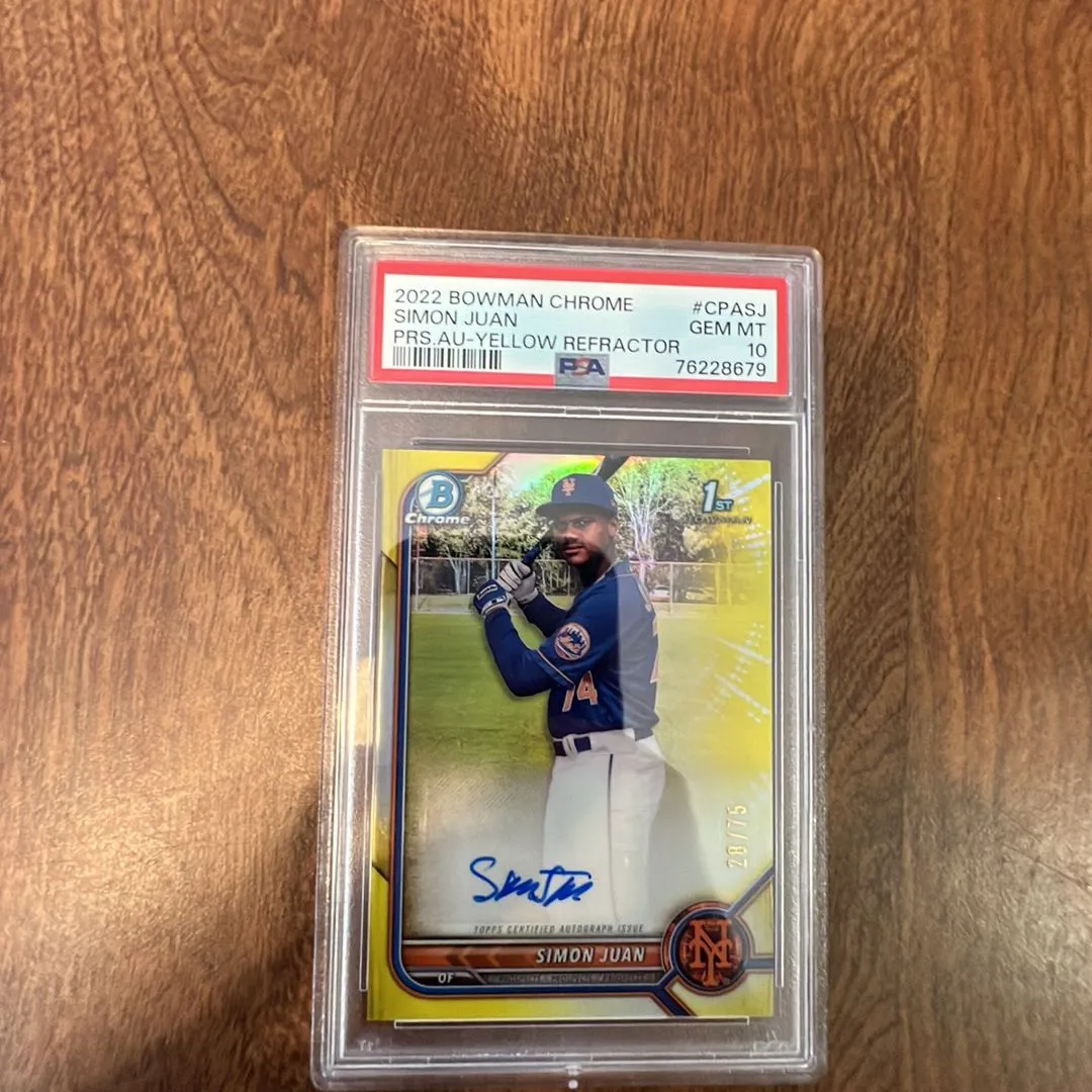 Product image for Simon Juan Yellow Refractor 1st Bowman Chrome