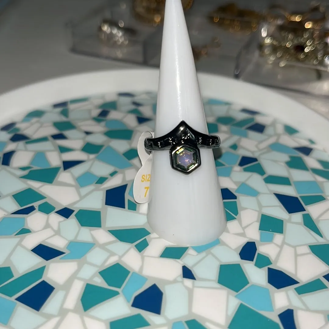 Product image for Black Gold Plated Black Onyx Ring