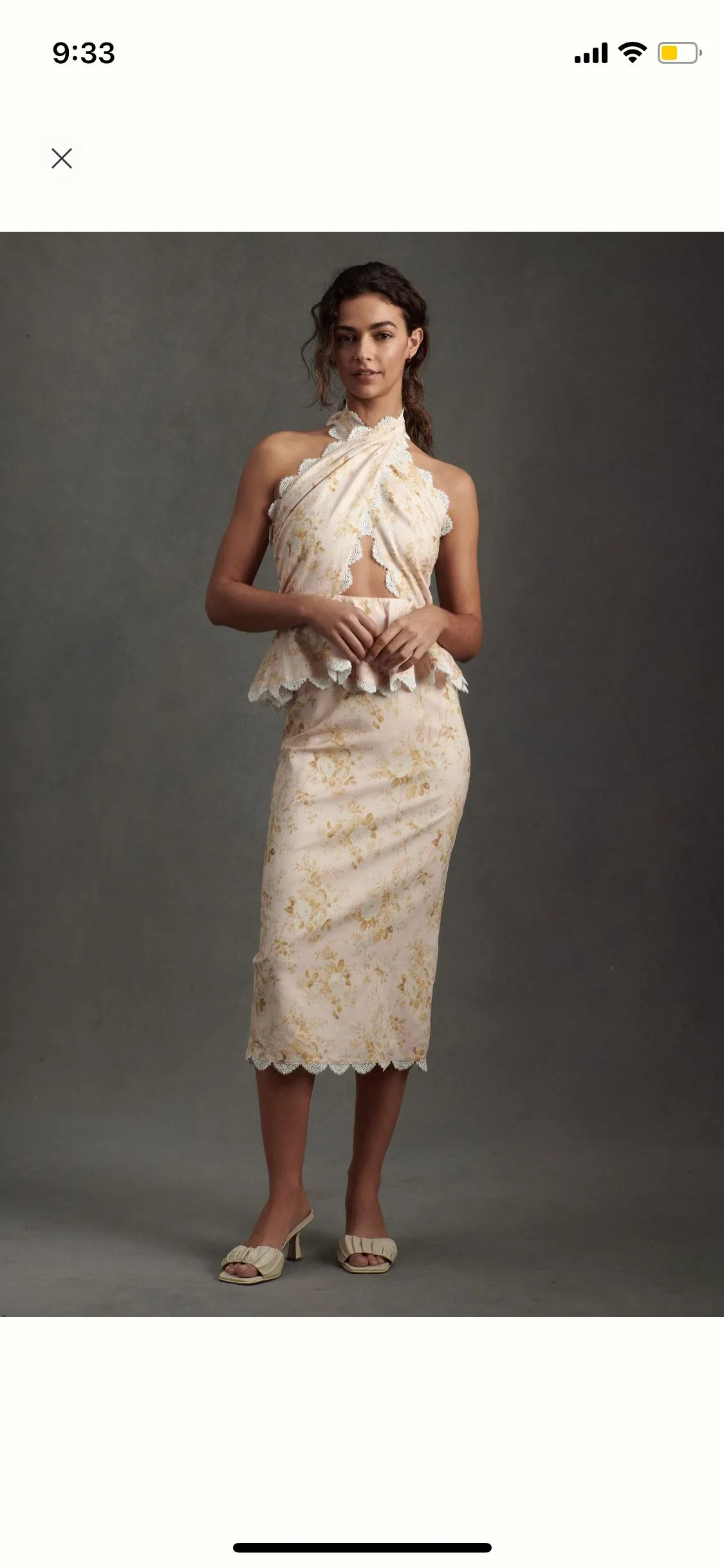 Product image for NWT V Chapman Daisy Halter Dress in Marigold Size 6