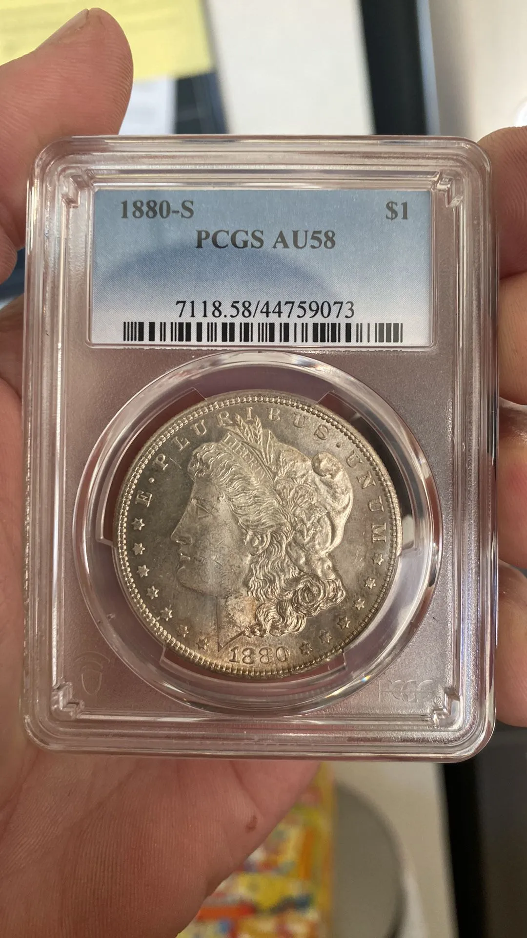 Product image for 1880-S Morgan Silver Dollar AU58