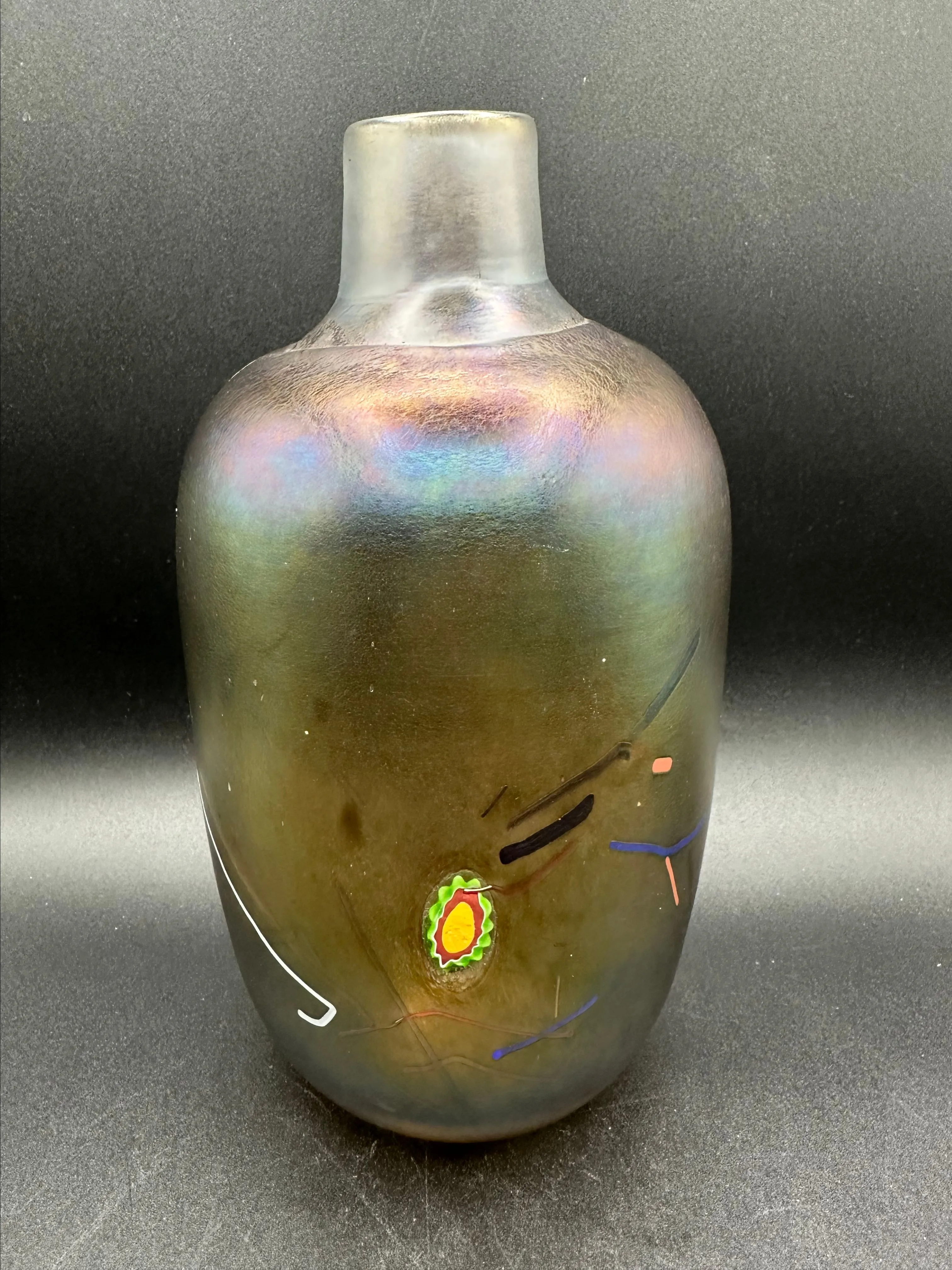 Product image for Rare Vintage Kosta Boda Bertil Vallien Signed Tornado Art Glass Vase Sweden