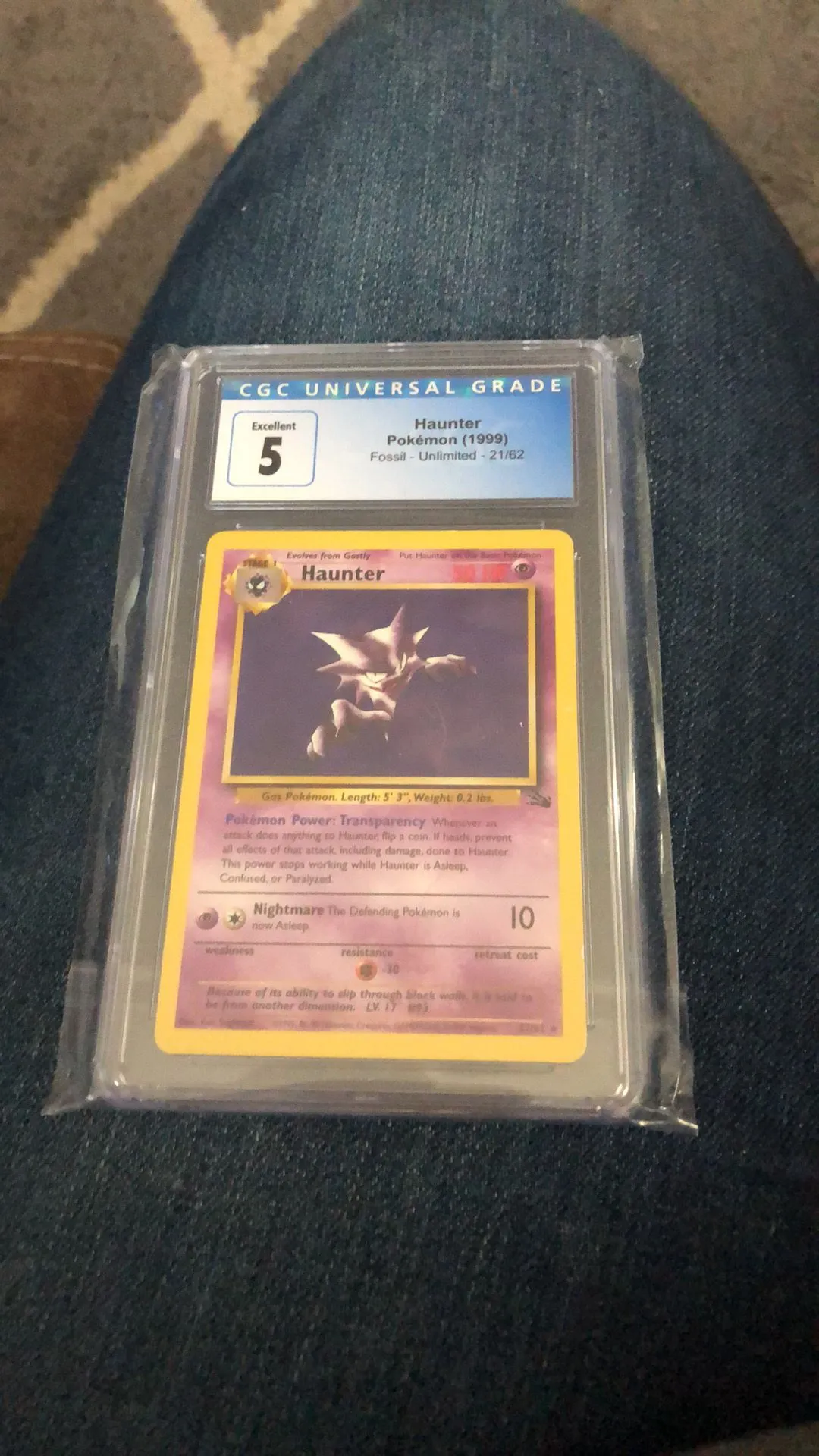Product image for 1999 Fossil - Unlimited Haunter  CGC 5.0