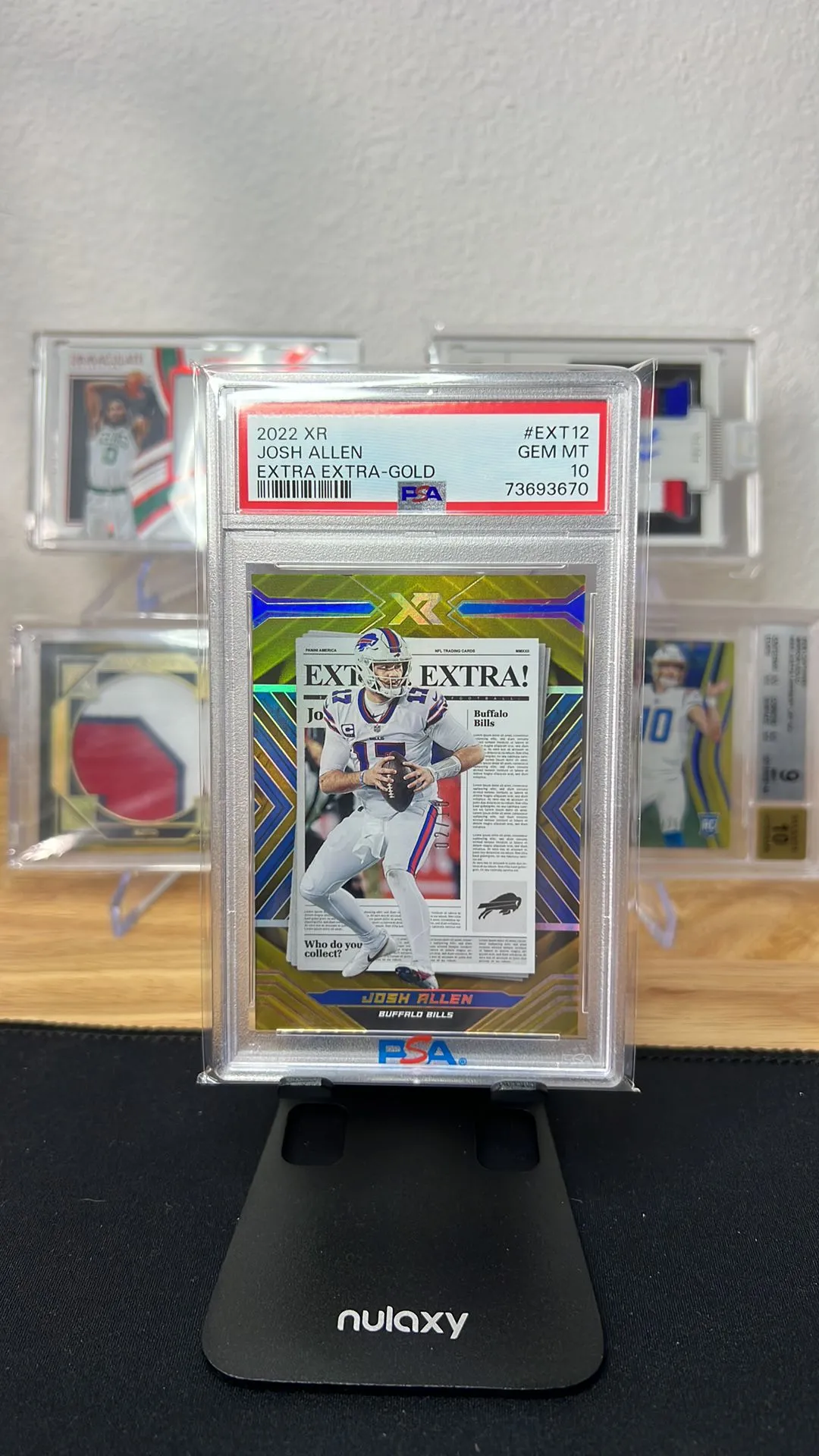 Product image for 2022 Panini Xr Extra Extra Josh Allen EXT12 Extra Extra-Gold PSA GEM MT 10