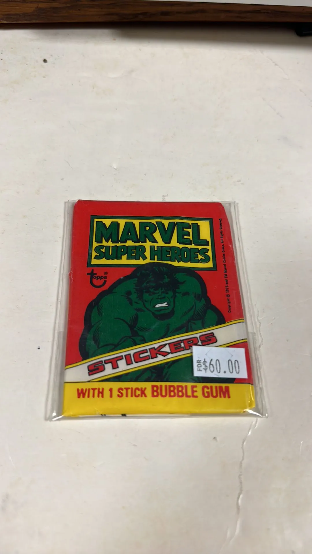 Product image for Marvel Super Heroes stickers 1976 topps