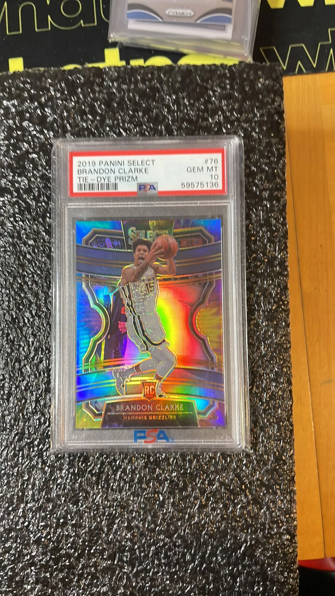 Product image for 2019 Panini Select Brandon Clarke 76 Tie-Dye Prizm PSA GEM MT 10