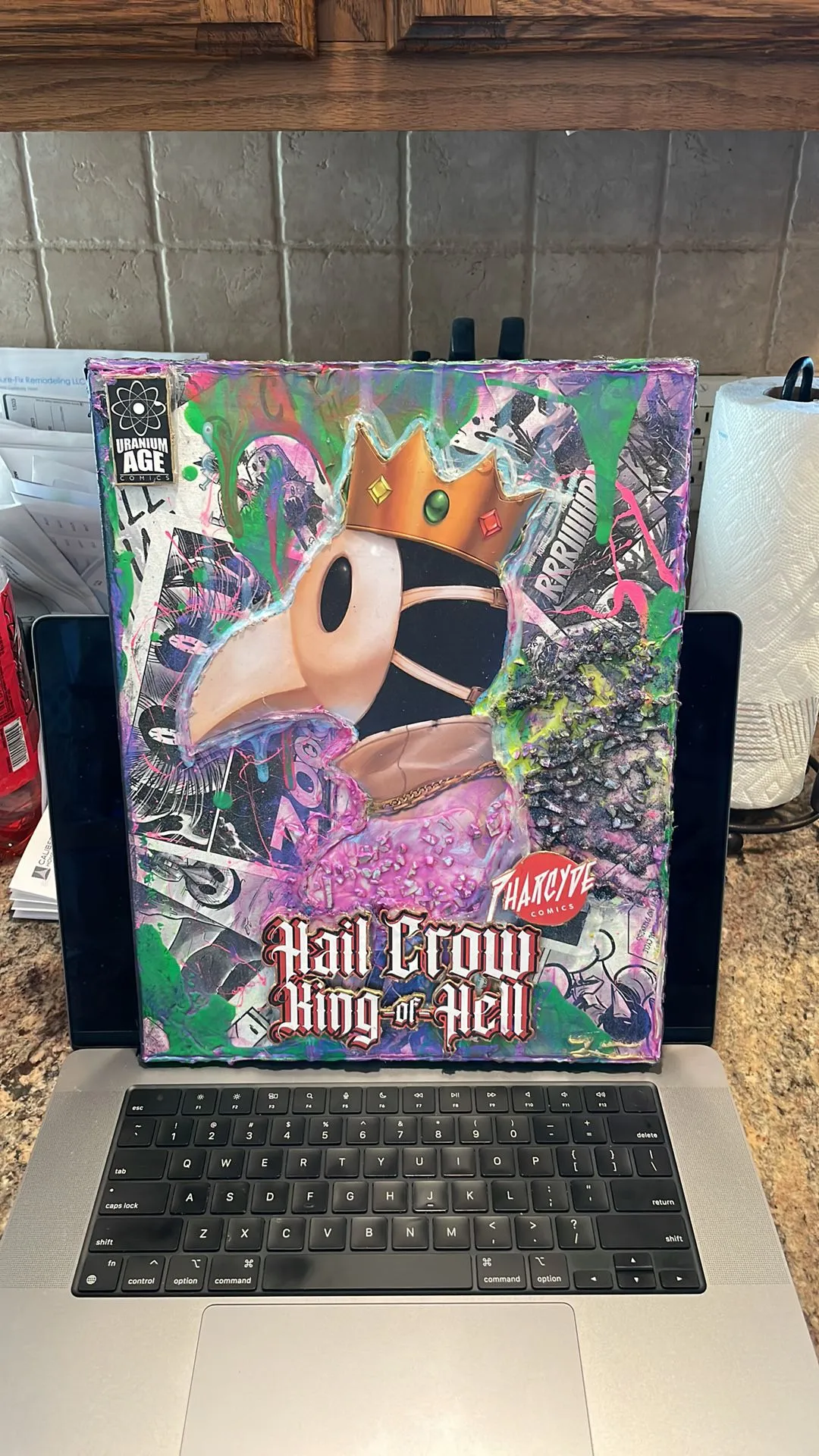 Product image for Hail Crow King Of Hell Javan Jordan 1/1 Art Canvas