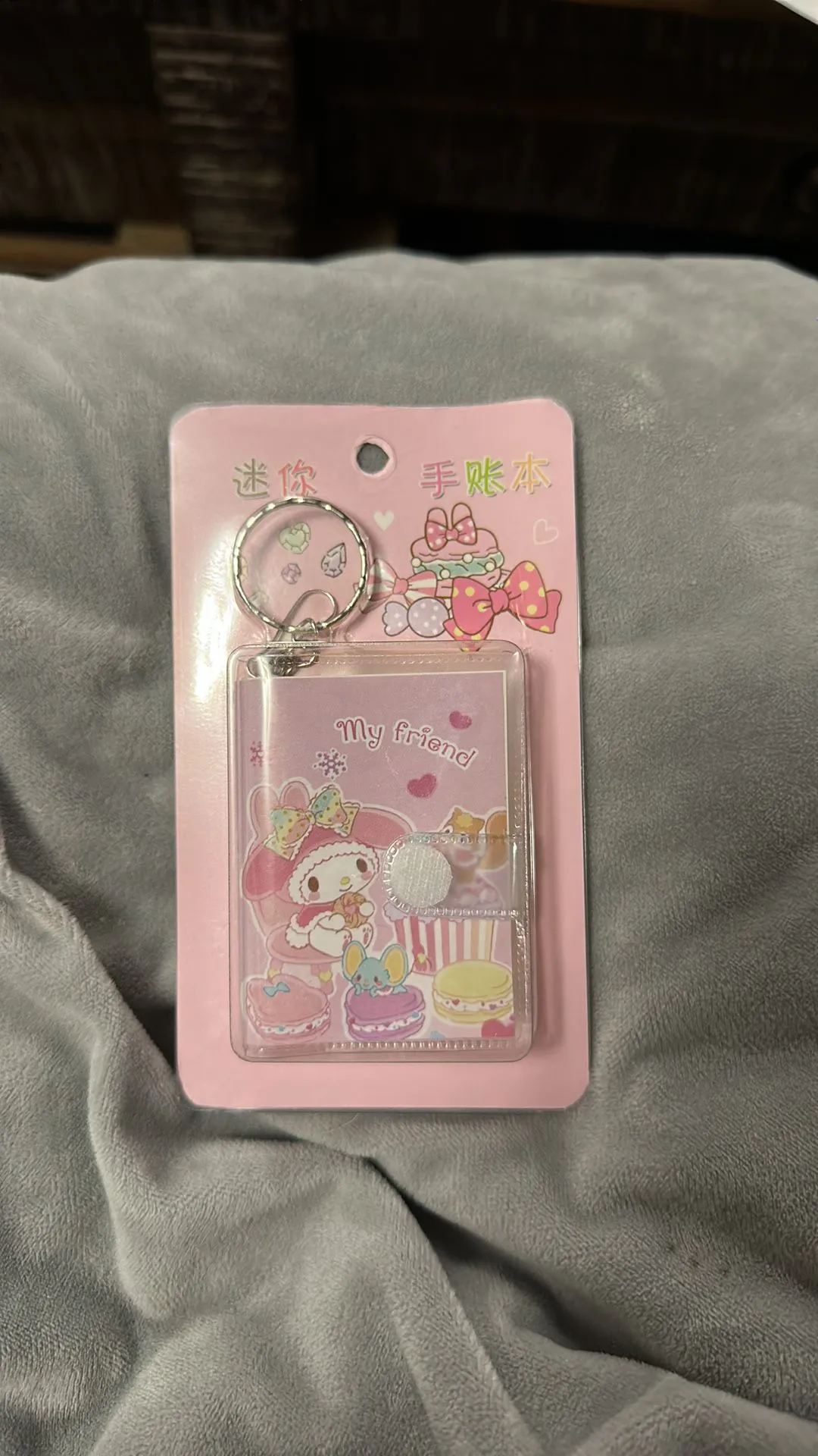 Product image for My Melody Mini Notebook keychain