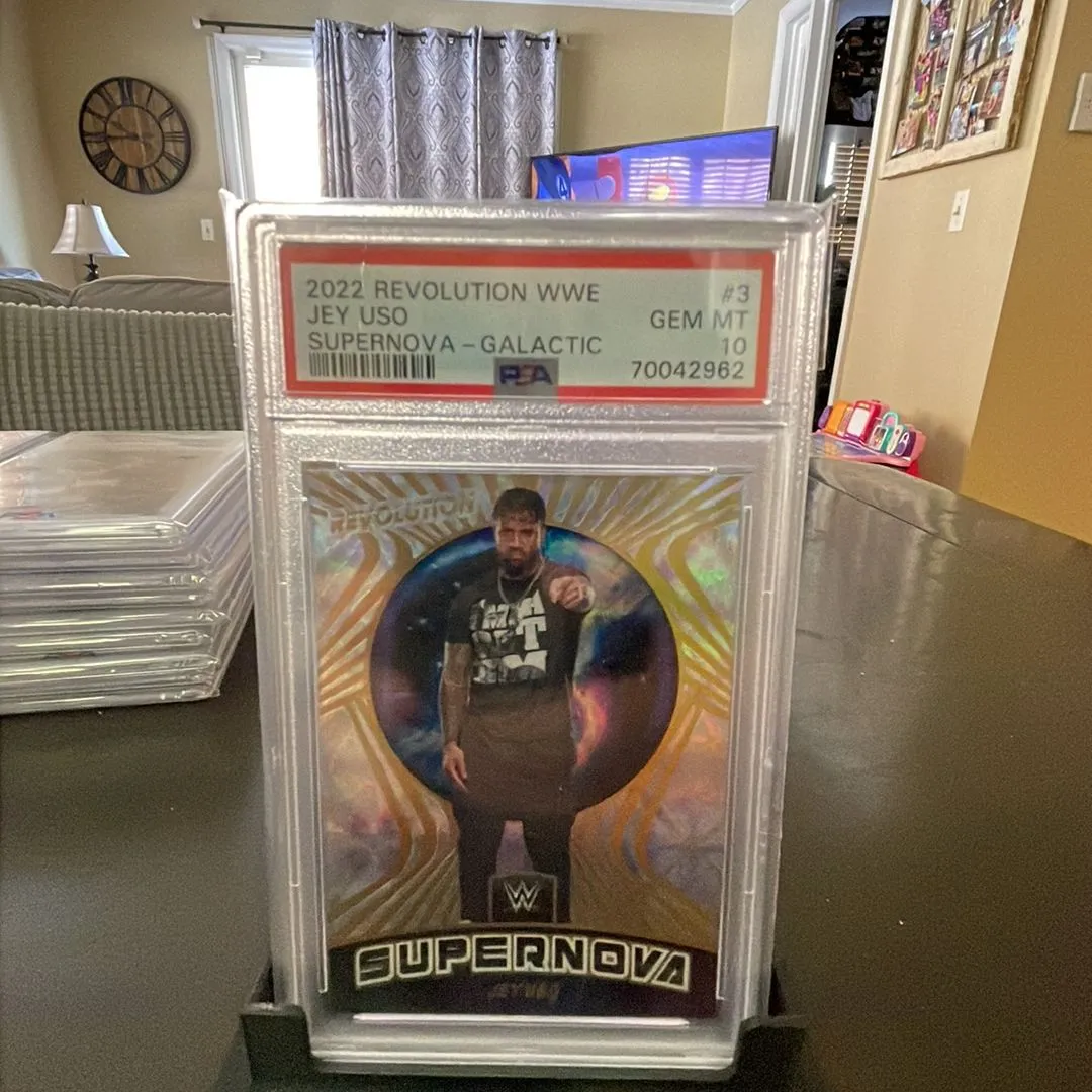Product image for 2022 Panini Revolution Wwe Supernova Jey Uso Supernova-Galactic PSA GEM MT 10