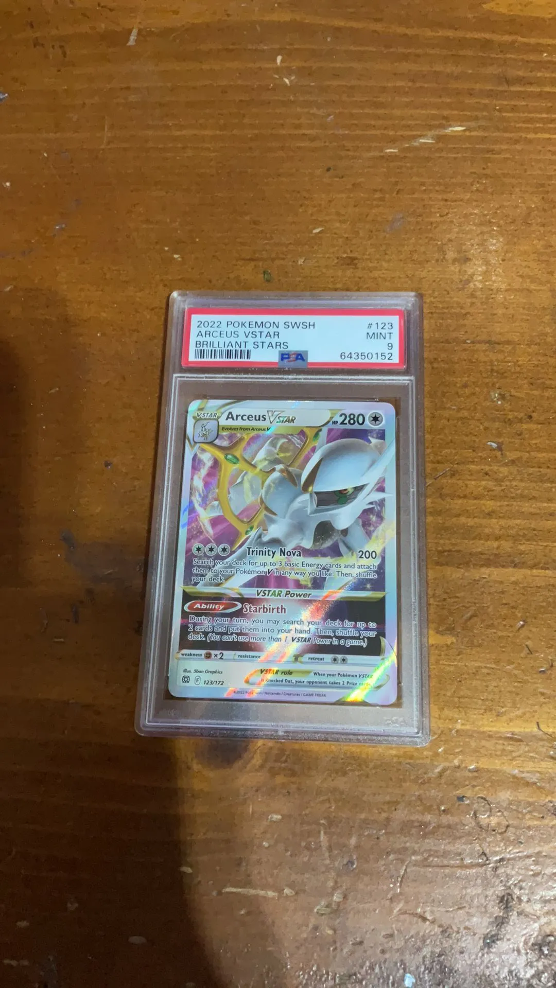 Product image for Arceus Vstar Brilliant Stars PSA MINT 9
