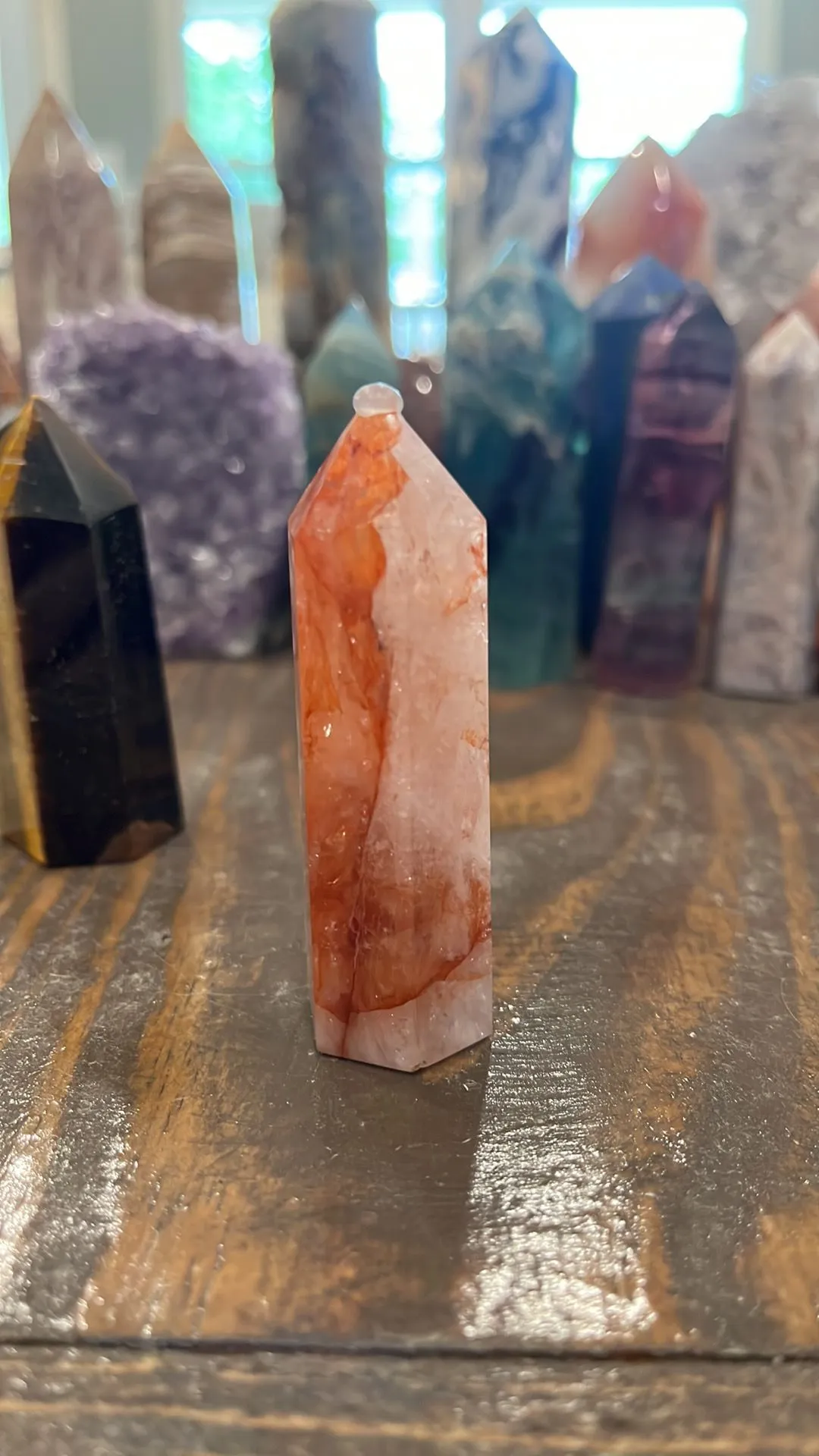 Product image for Fire Quartz Tower with rainbows!