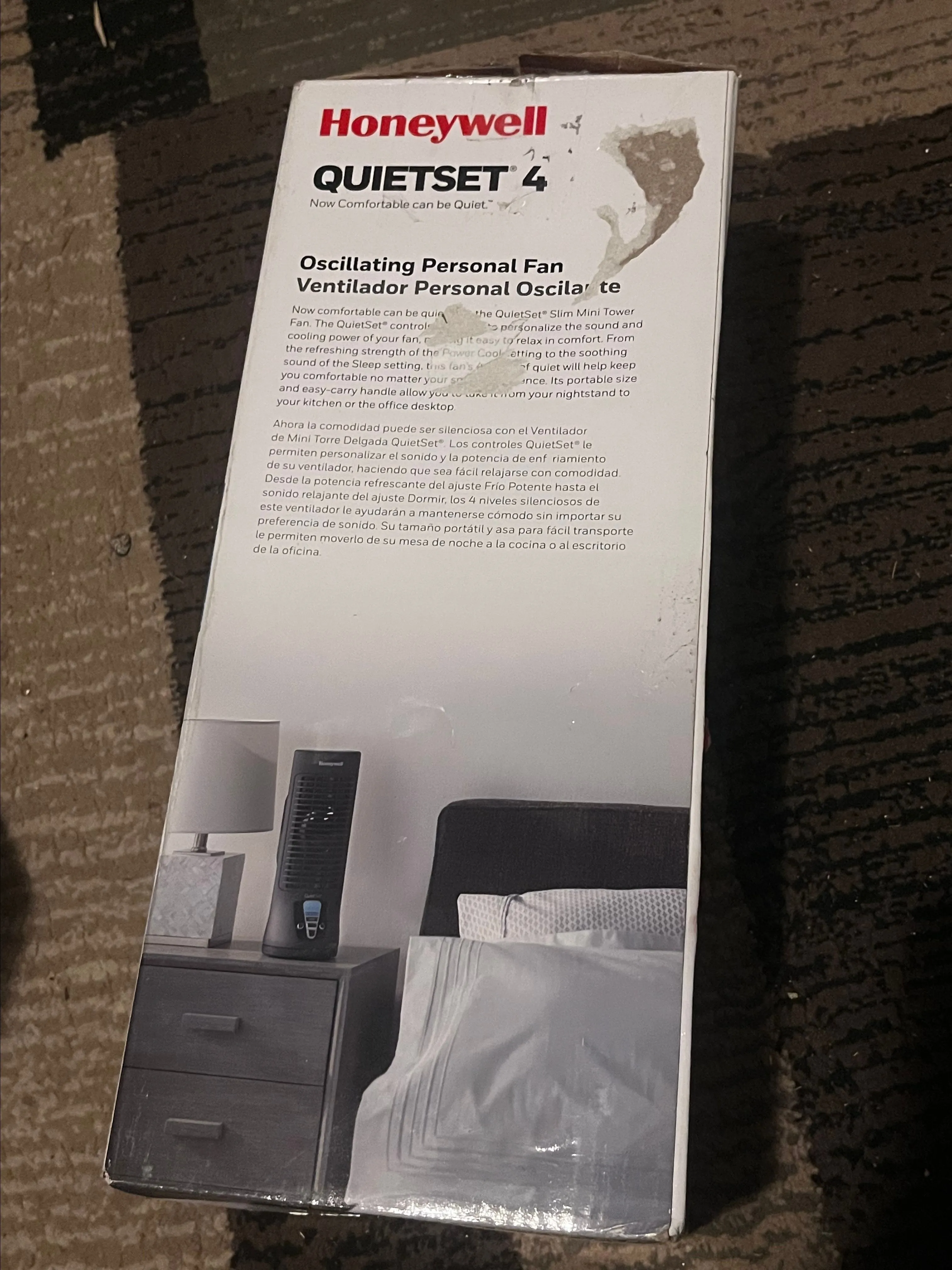 Product image for Honeywell HTF210B QuietSet Personal Table Fan, Black – Oscillating Personal Fan with Quiet Operation