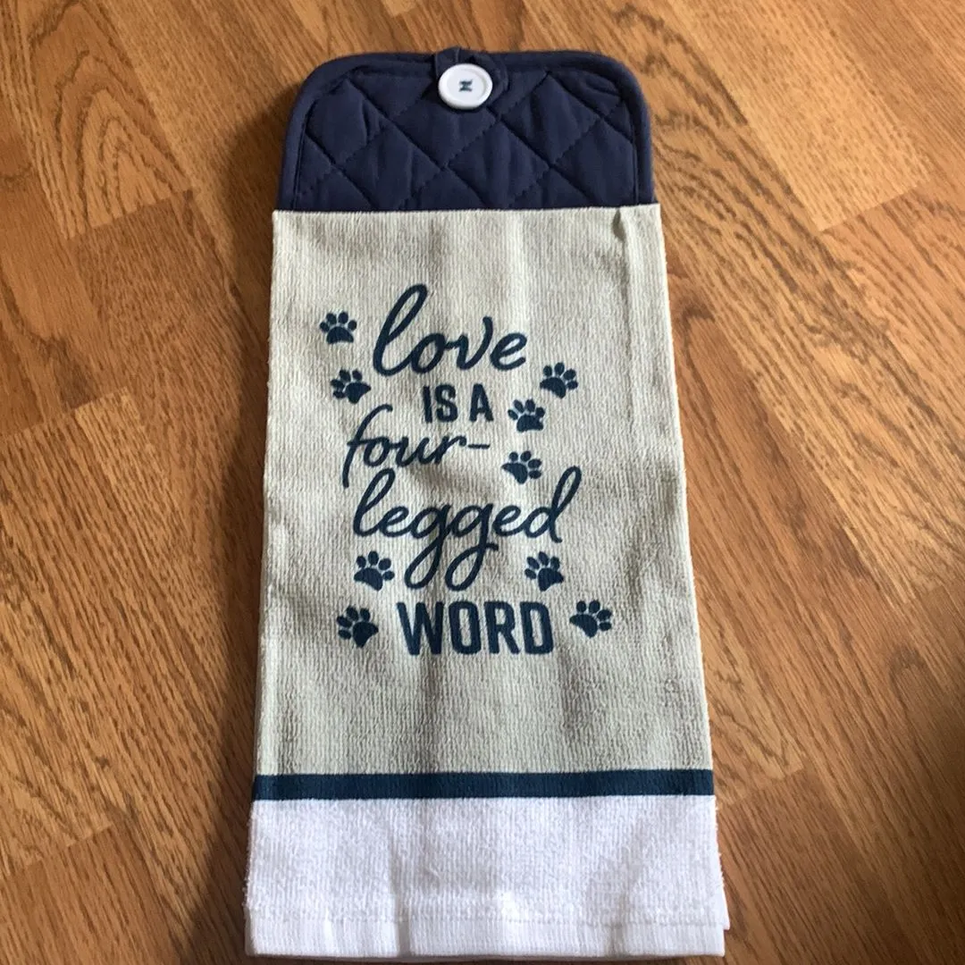 Product image for Love is a 4 legged word towel