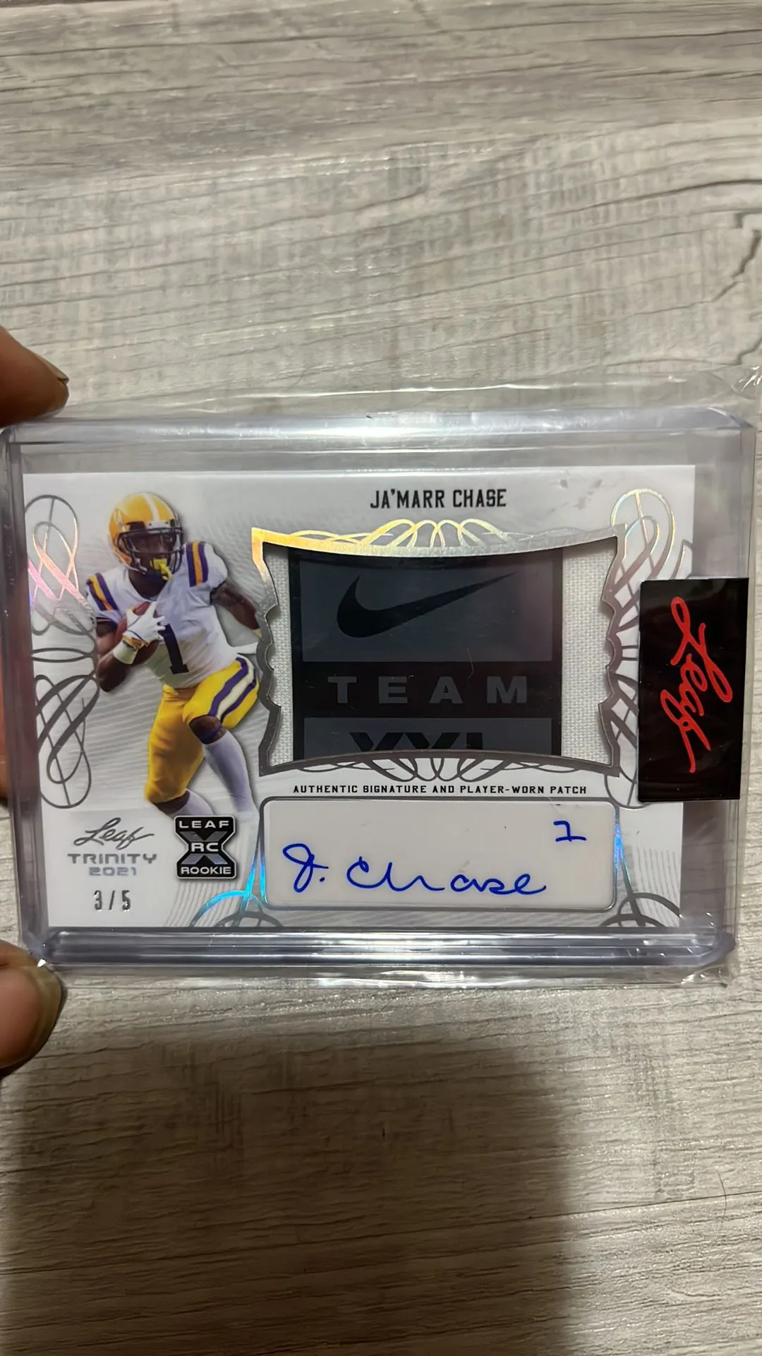 Product image for Ja’Maar Chase Nike jersey tag rpa /5