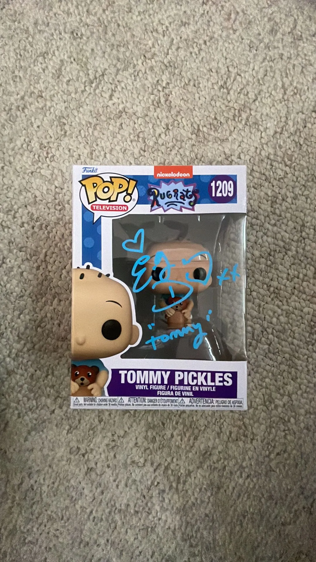 Product image for Tommy Pickles (with Teddy Bear) signed Funko 1209 E.G. Daily