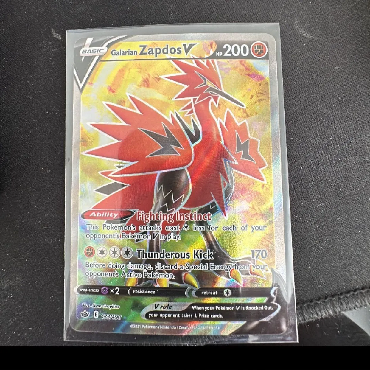 Product image for Galarian Zapdos V - Chilling Reign