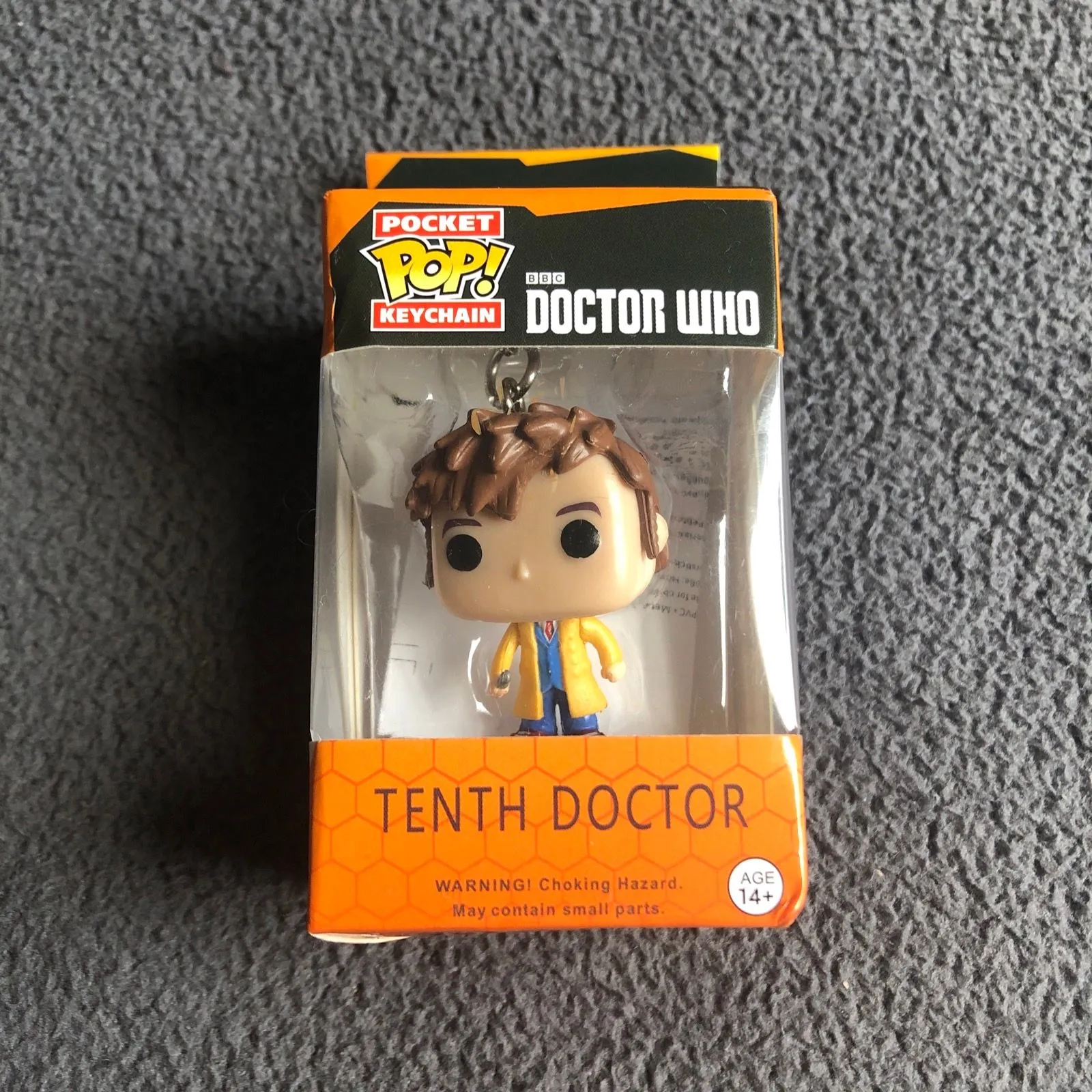 Product image for Funko Pocket Pop Doctor Who Tenth Doctor Keychain Collectible Figurine NIB