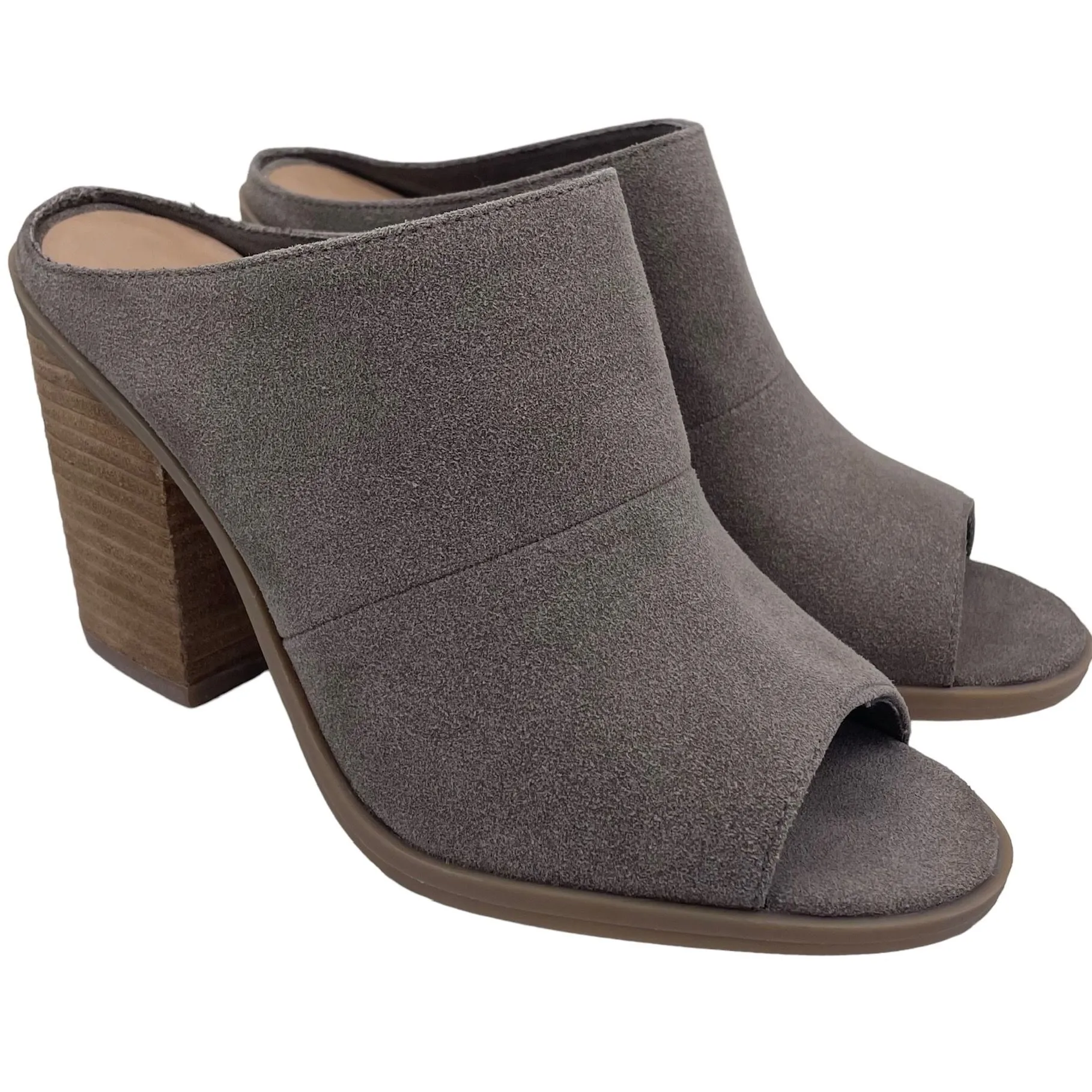 Product image for Call It Spring suede peep toe mules stack heeled women’s Size 7.5 Galerassi
