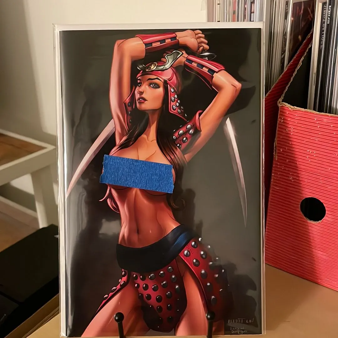 Product image for M HOUSE Peyton Blue: Woman of War 1 *TOPLESS VIRGIN* Last Samurai Homage ALFRET LE Cover