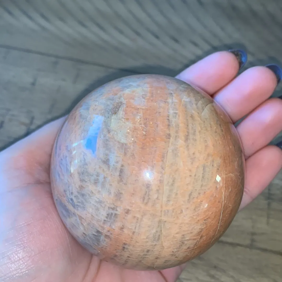 Product image for Peach moonstone sphere