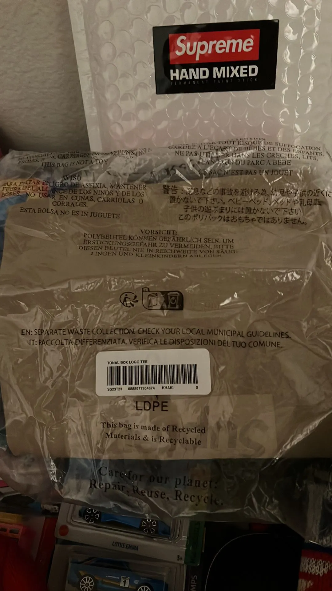 Product image for Supreme tonal box logo tee “tan”