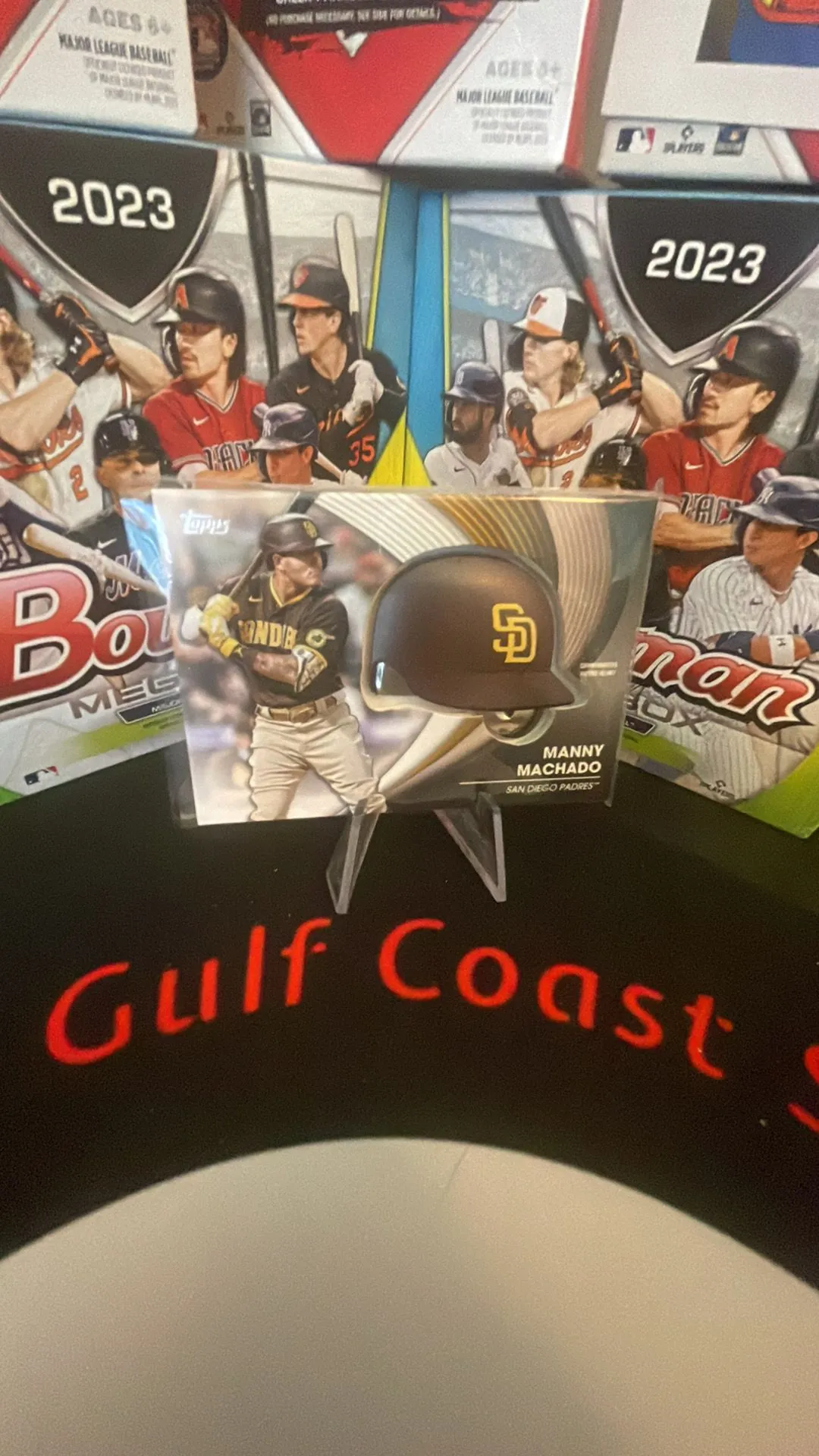 Product image for Manny Machado Topps batting helmet card