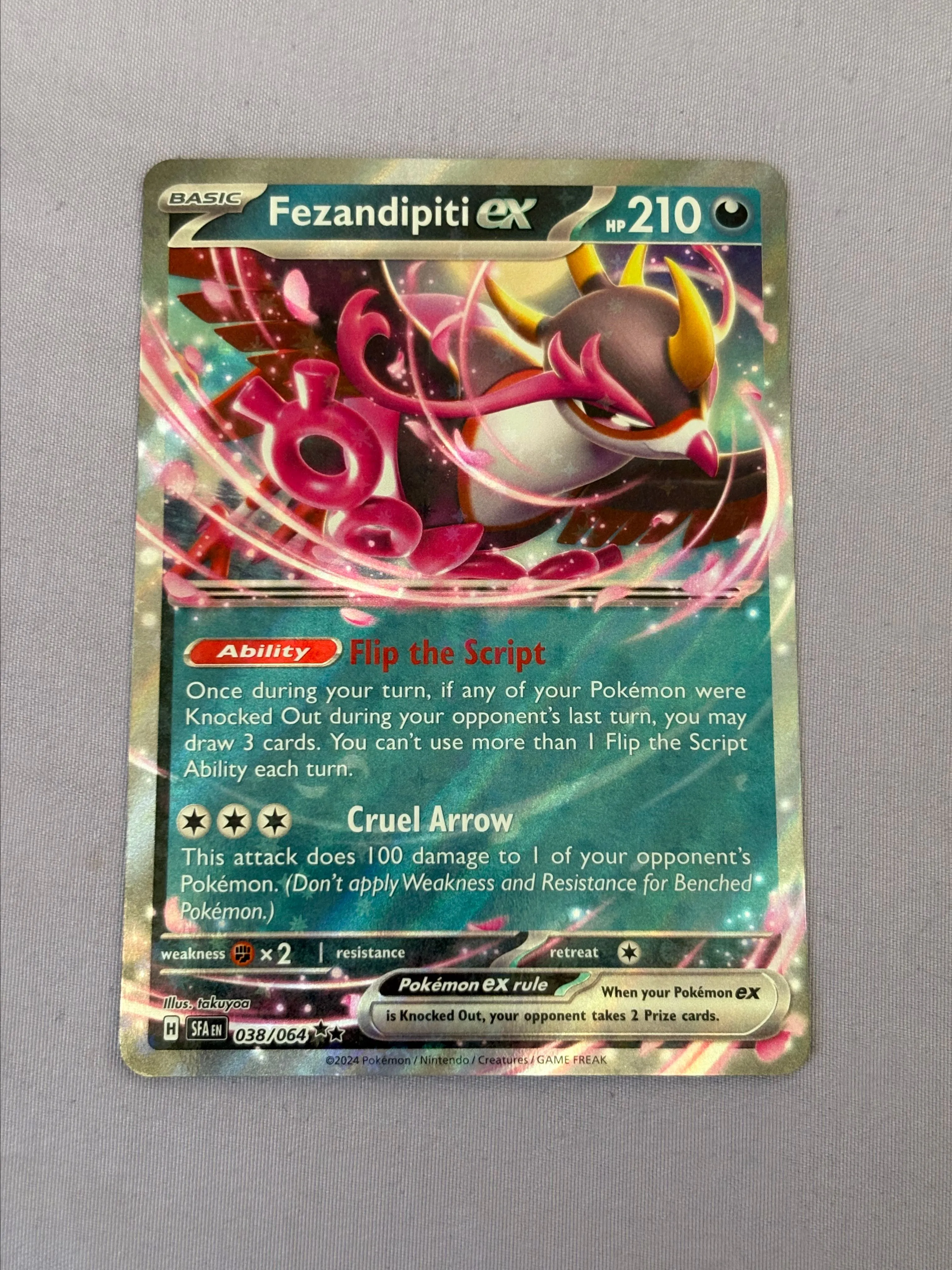 fezandipiti pokemon card Amazon.com: Pokemon – Fezandipiti ex 038/064- Shrouded Fable – Double Rare  Foil – Single Card : Toys & Games main image 0