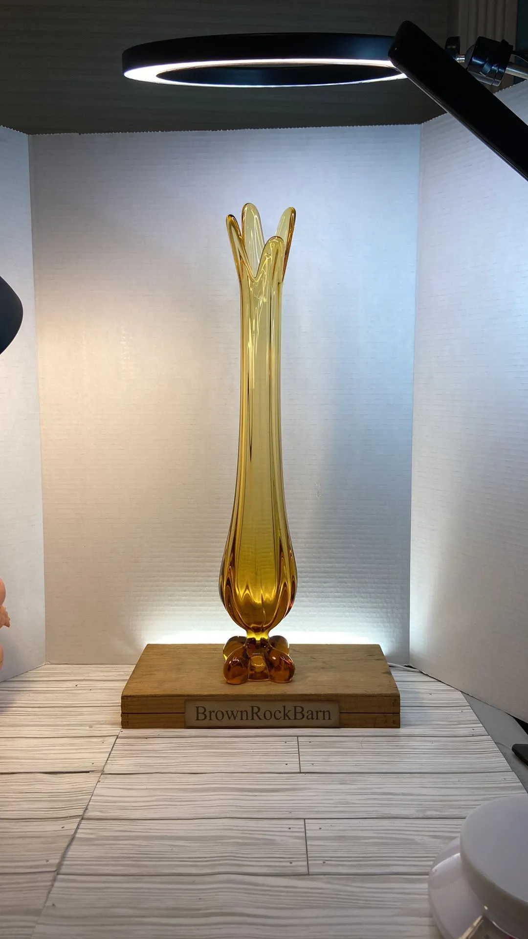 Product image for MCM amber swung glass