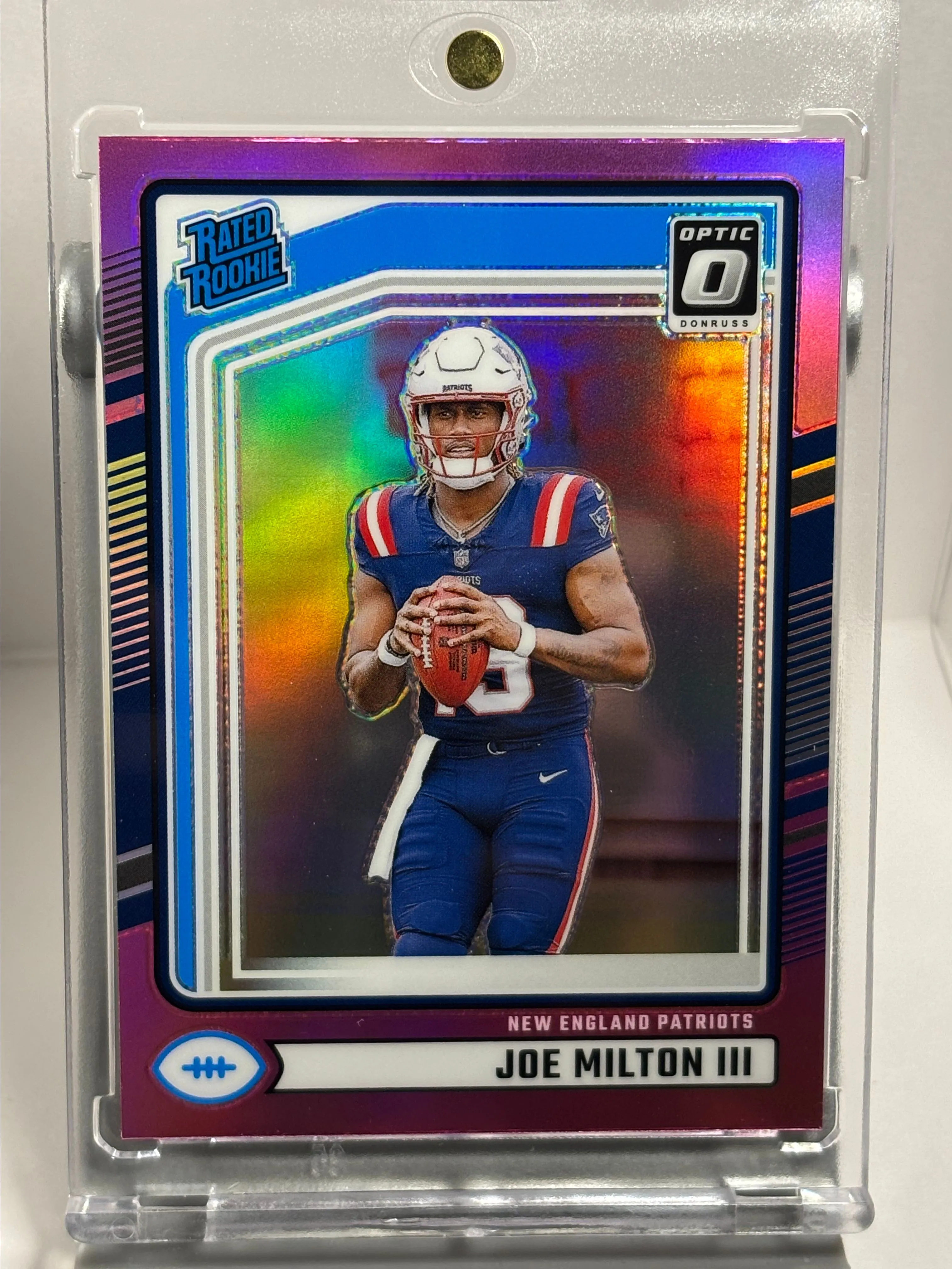 Product image for Joe Milton III 2024 Donruss Pink Prizm Optic Preview #319 Rookie RC
