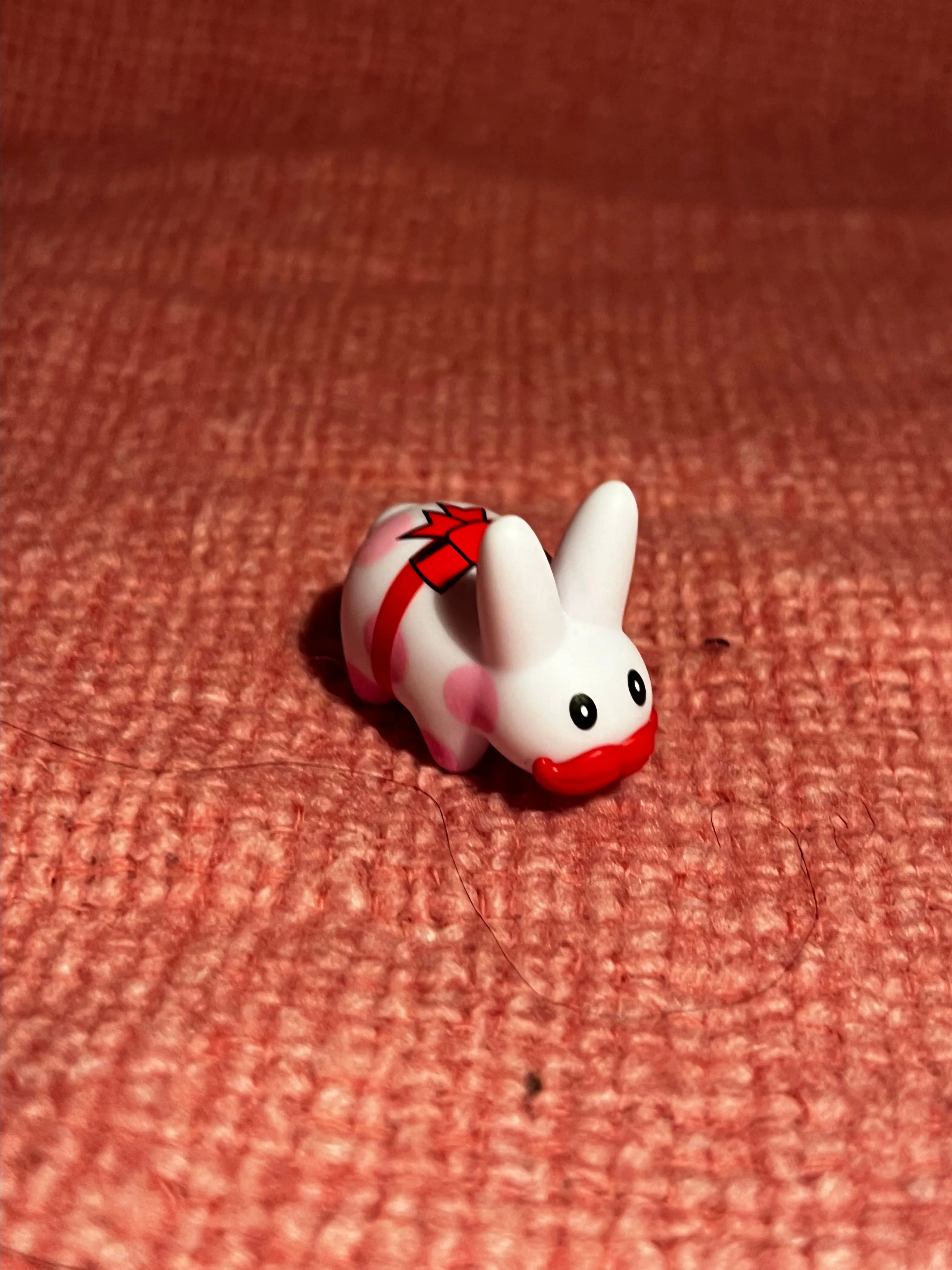 Product image for KidRobot Labbit Pink Polka Dot Present Mustache: Personal Happiness Kozik x Kidrobot