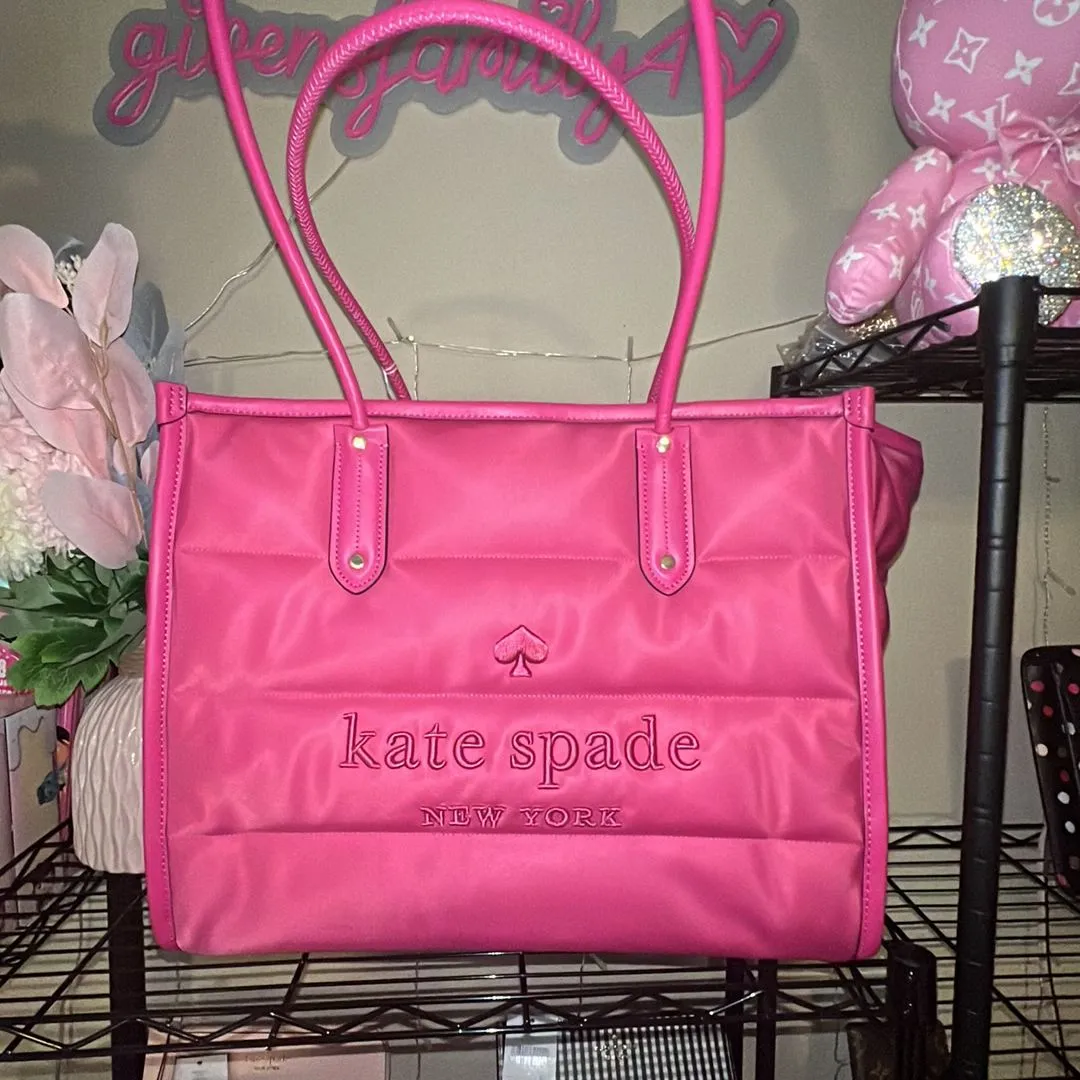 Product image for #1143 Kate Spade pink puffy tote