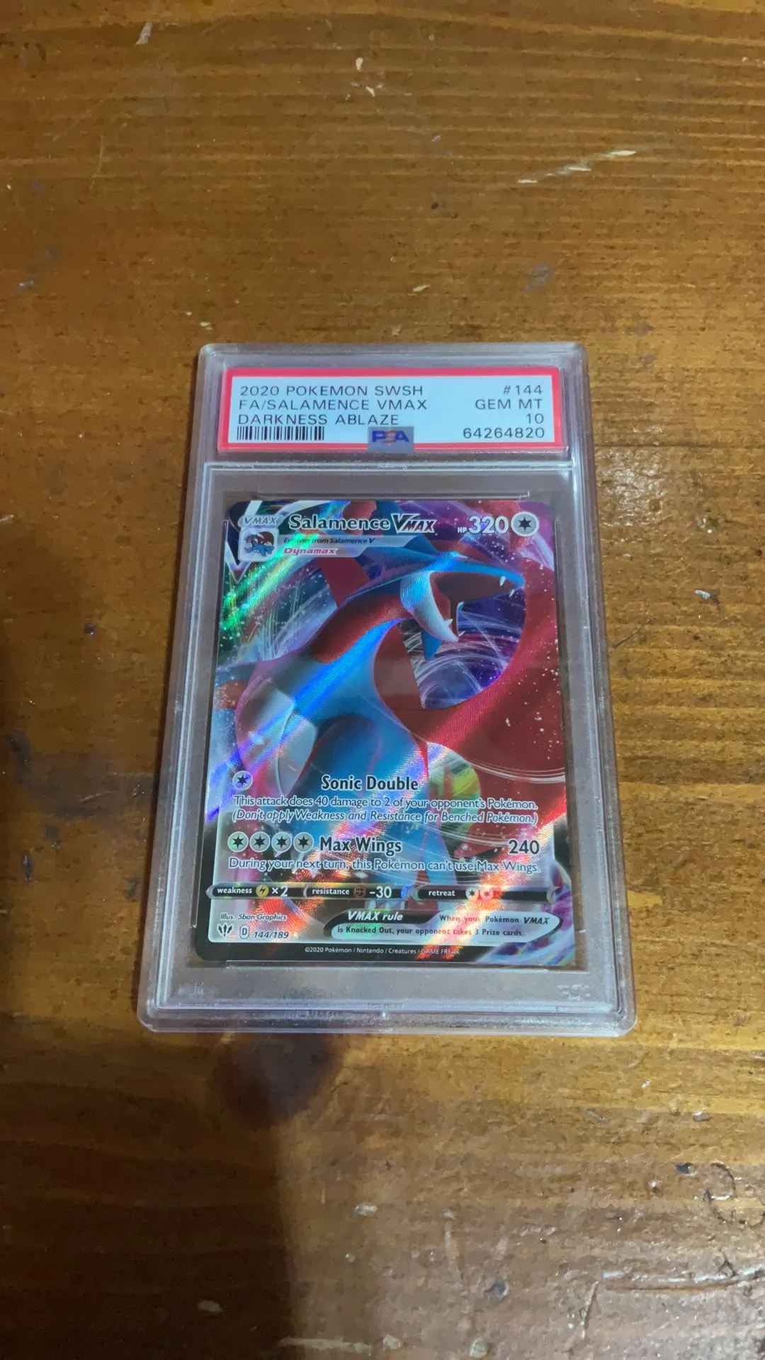 Product image for Salamence Vmax PSA GEM MT 10