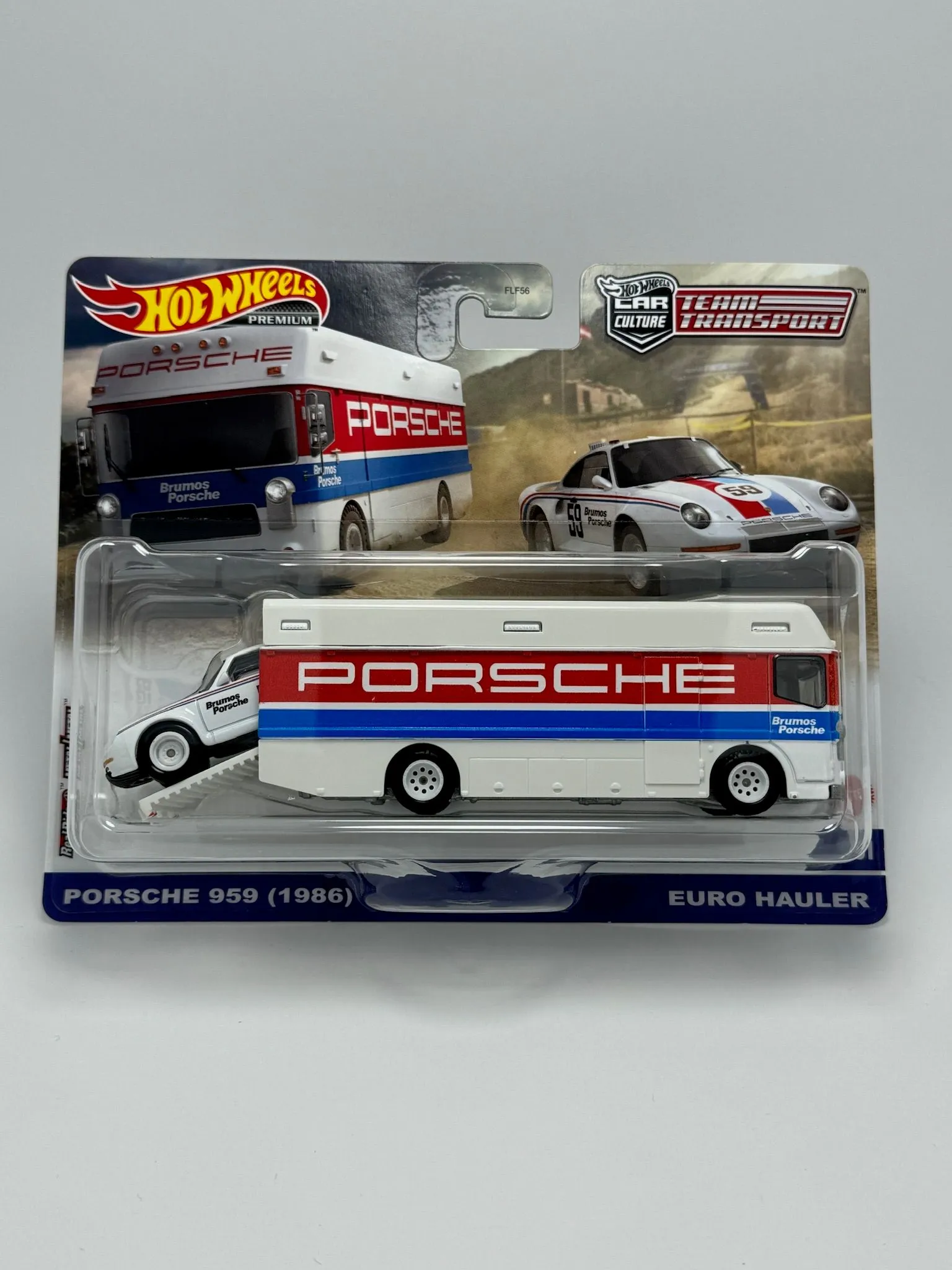 Product image for 2023 Hot Wheels Premium Team Transport Porsche 959 (1986) & Euro Hauler