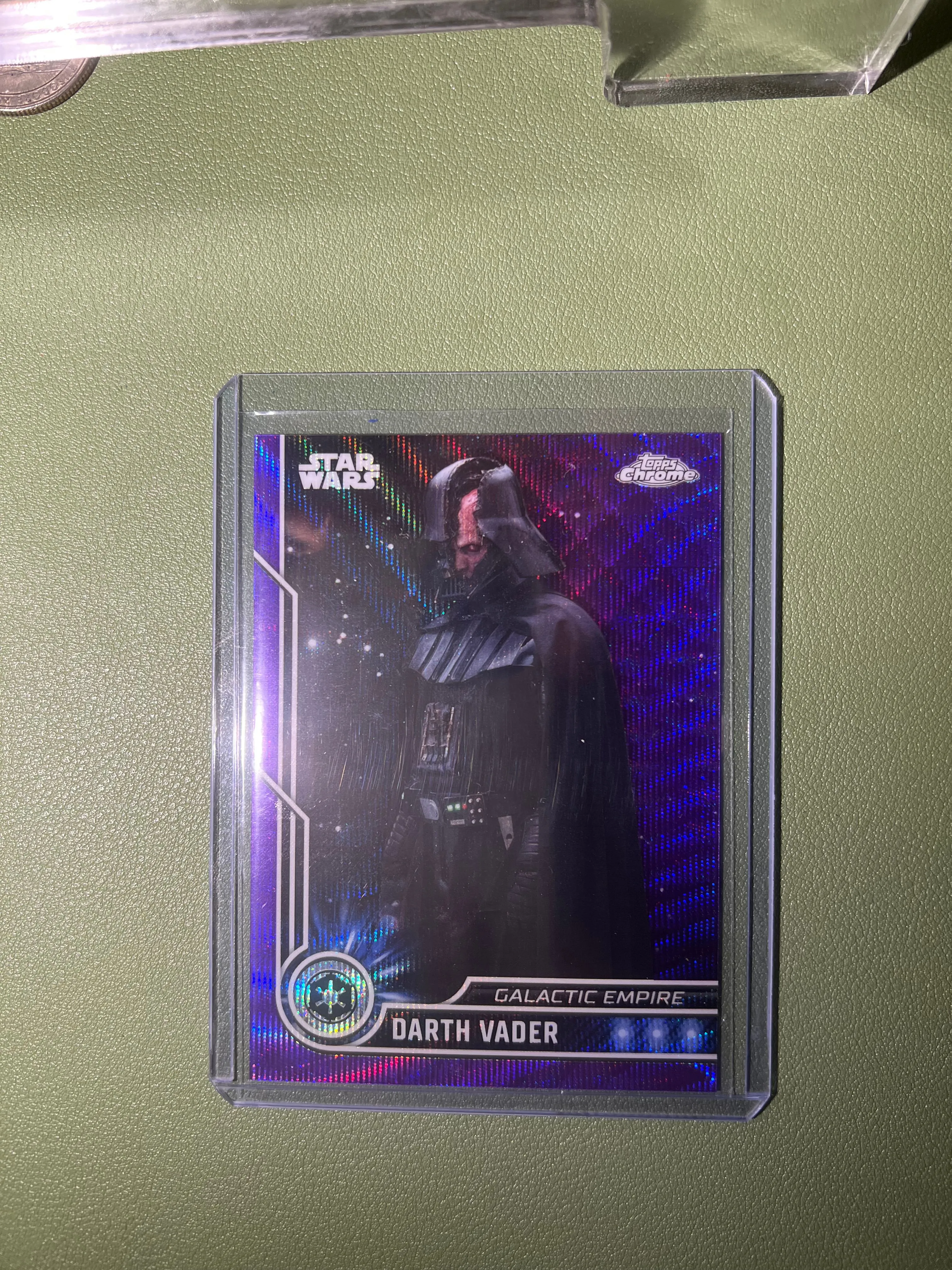Product image for 2023 Topps Chrome Star Wars Galactic Empire Dark Vader Purple Wave