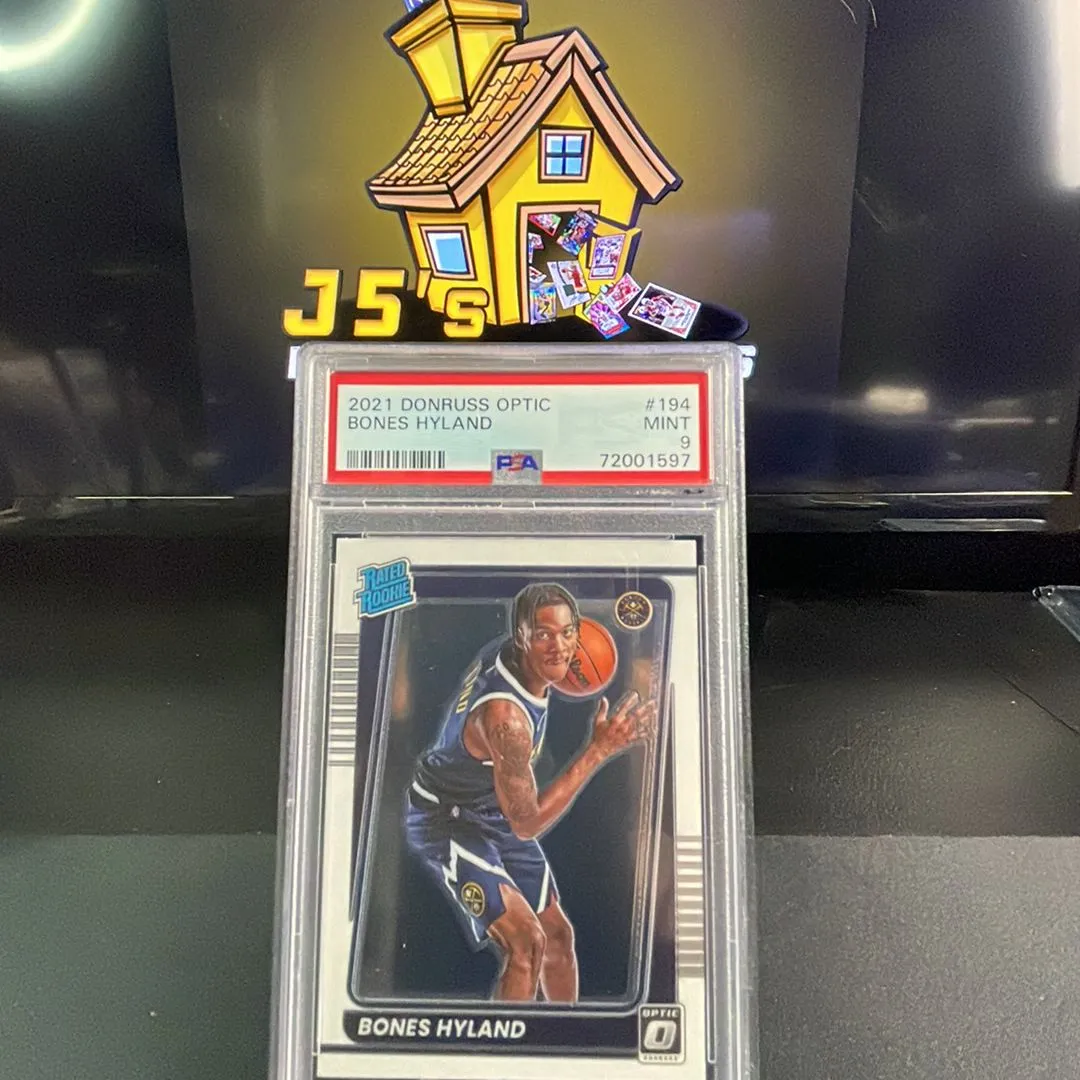 Product image for 2021 Optic Bones Hyland Rated Rookie PSA 9 * Nuggets * Clippers