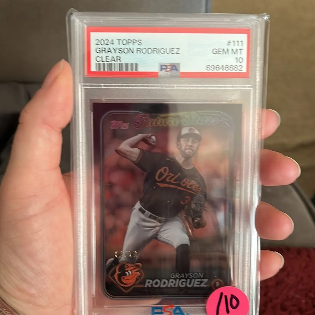 Product image for 2024 Topps Grayson Rodriguez 111 Clear PSA GEM MT 10