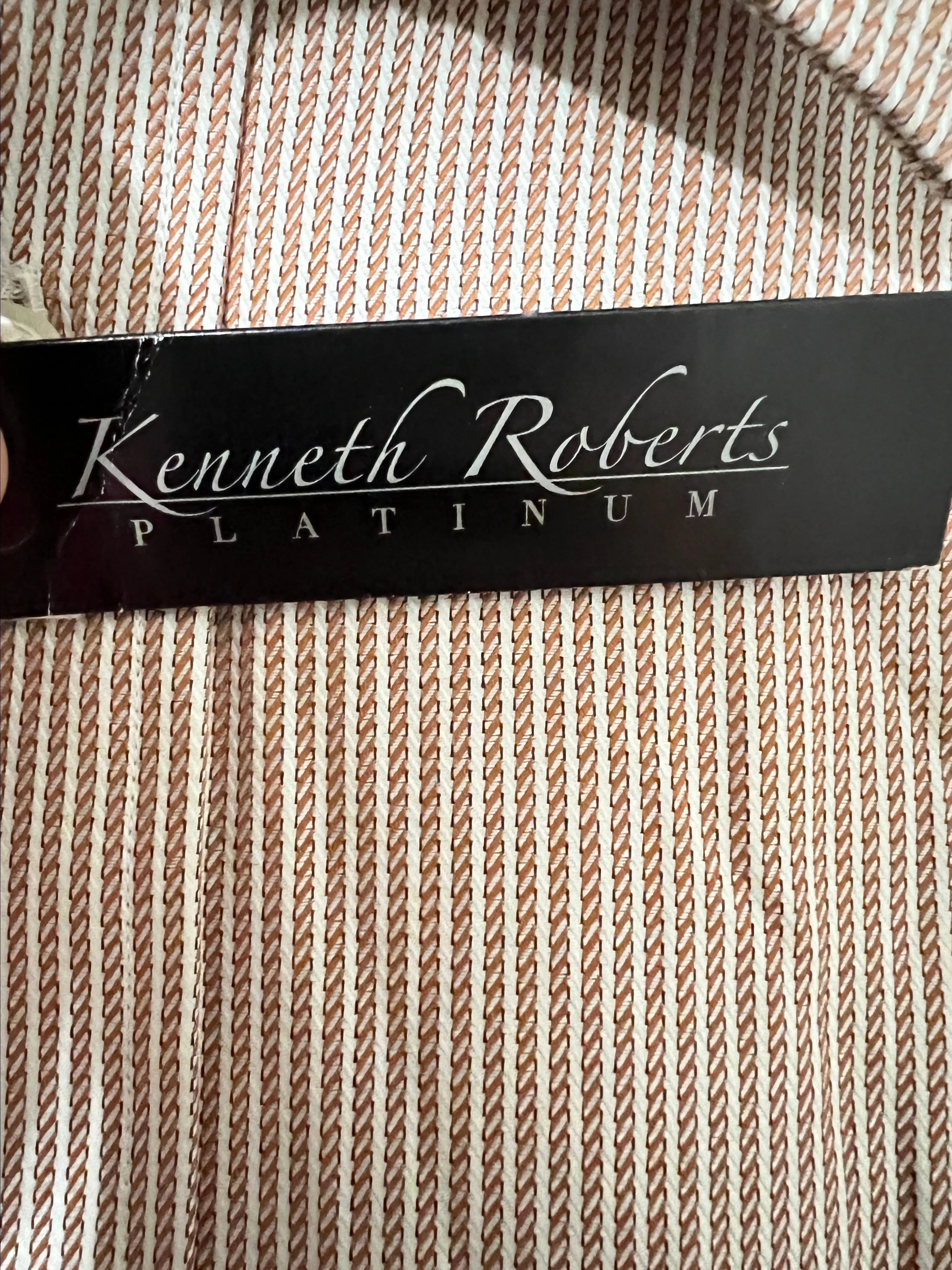 Product image for Kenneth Roberts Platinum Size 16 1/2 Button-Down Shirt  New With Tags NWT