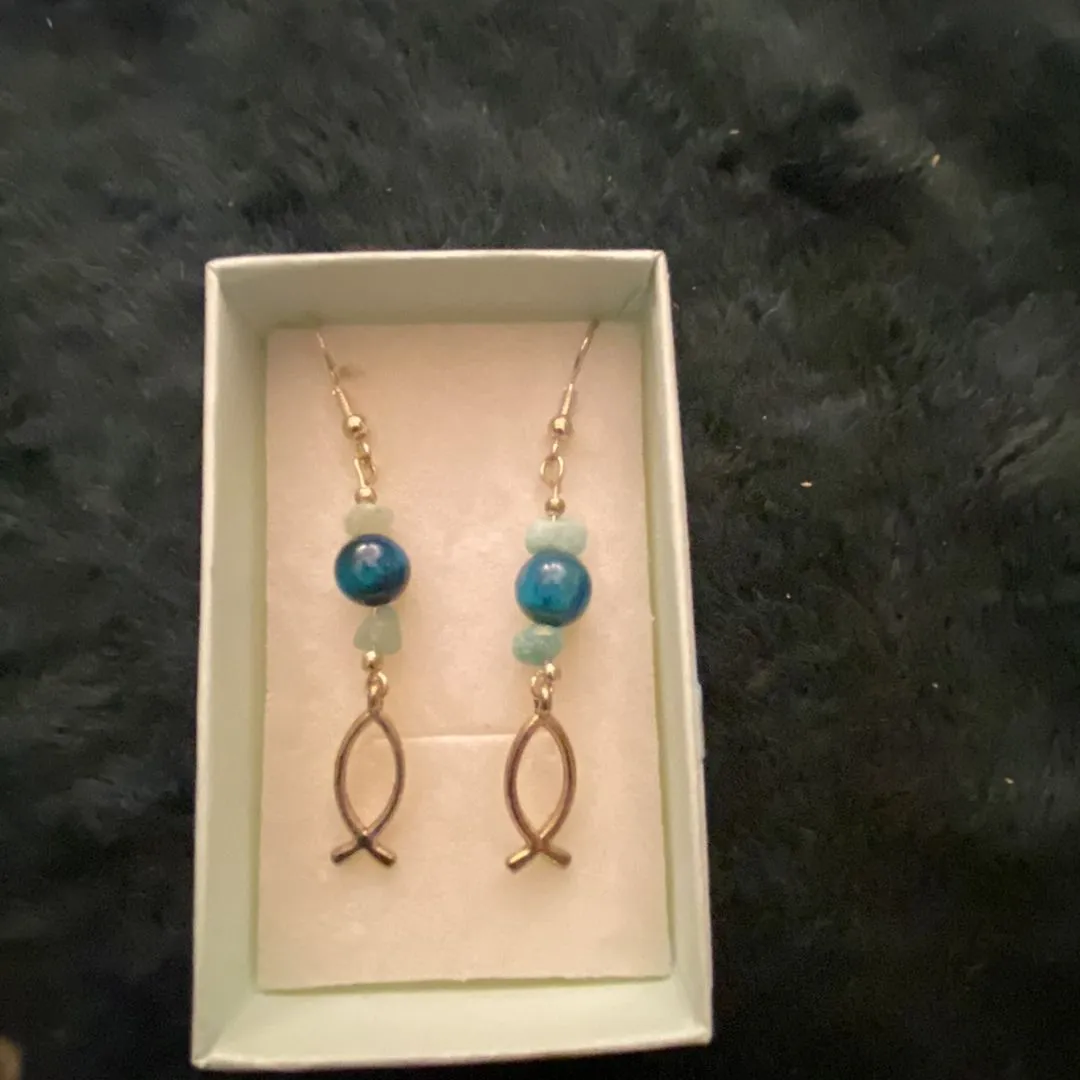 Product image for Jesus Fish Teal & Jade