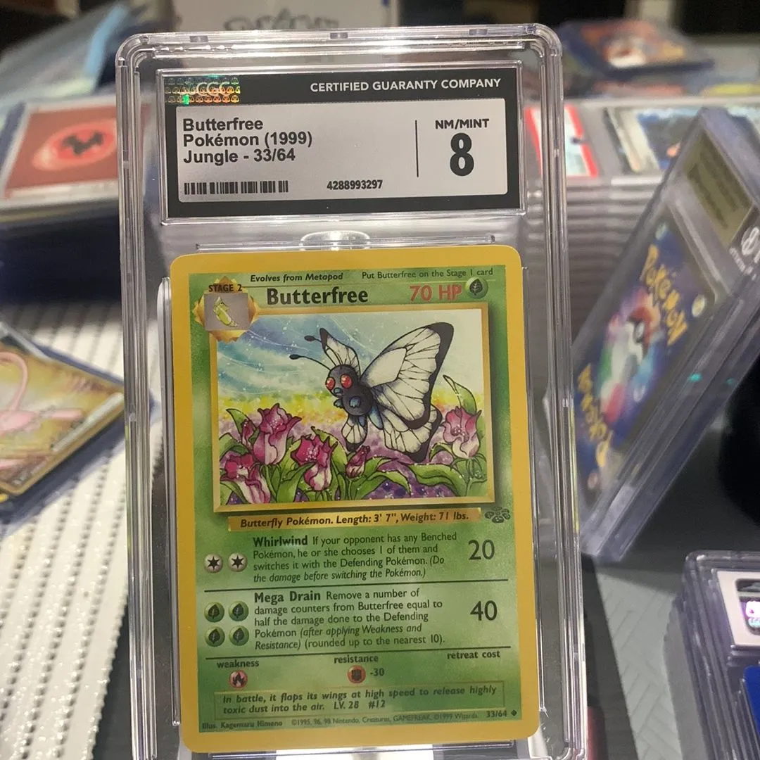 Product image for 1999 Jungle - Unlimited Butterfree  CGC 8