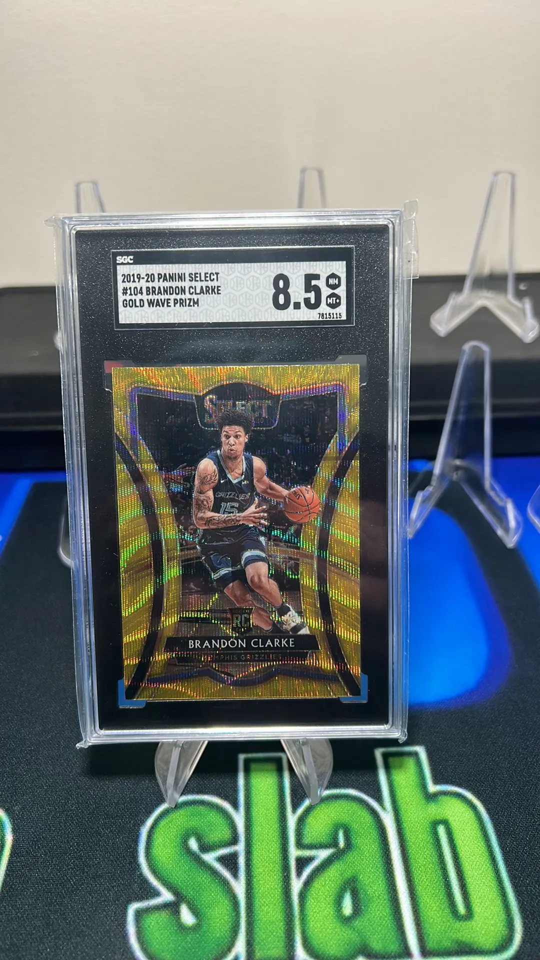 Product image for 2019-20 Panini Select Brandon Clarke SGC Gold Wave Prizm 8.5