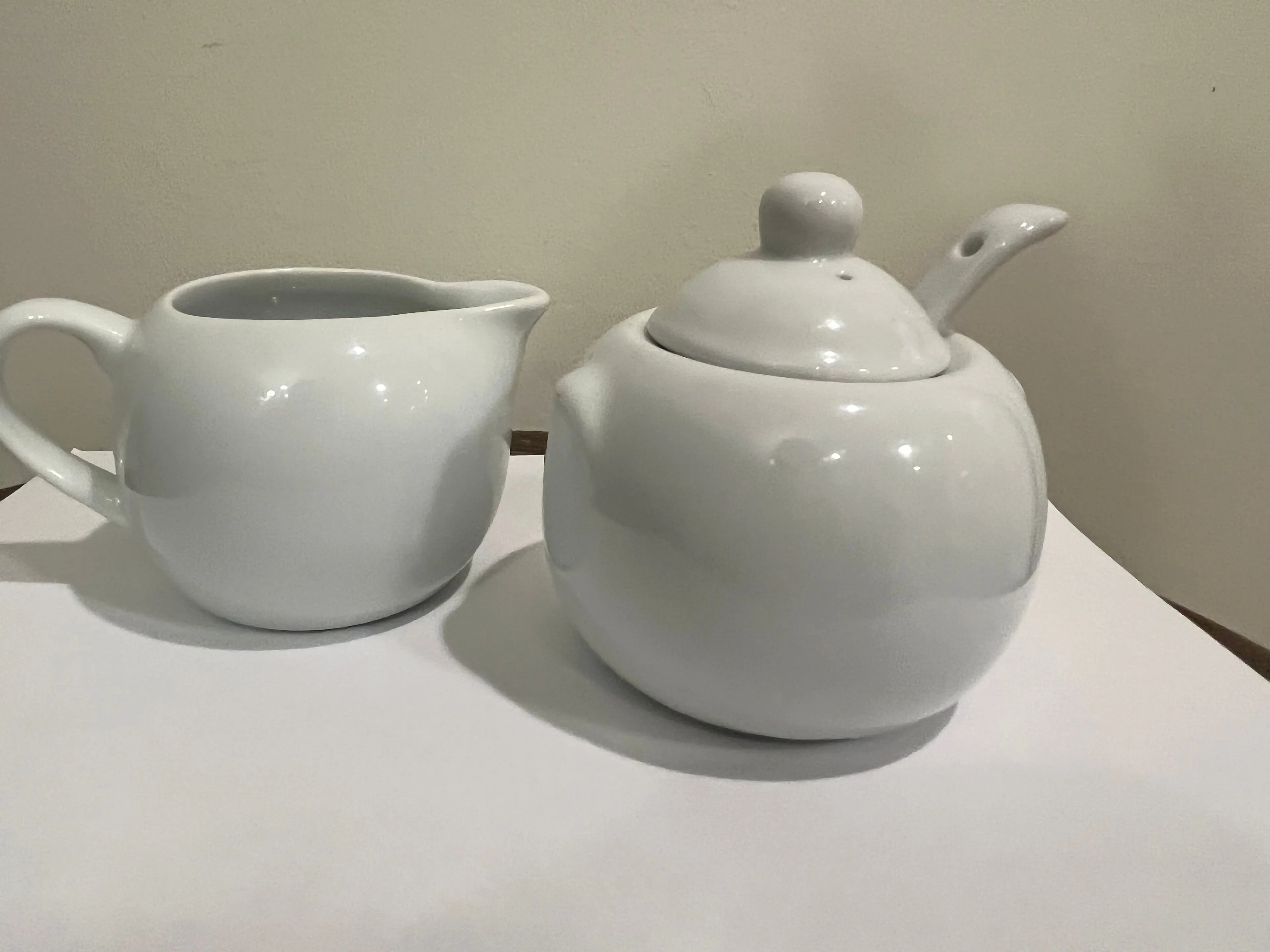 Product image for BIA Cordon Blue Ceramic Pottery Creamer and Sugar Dish