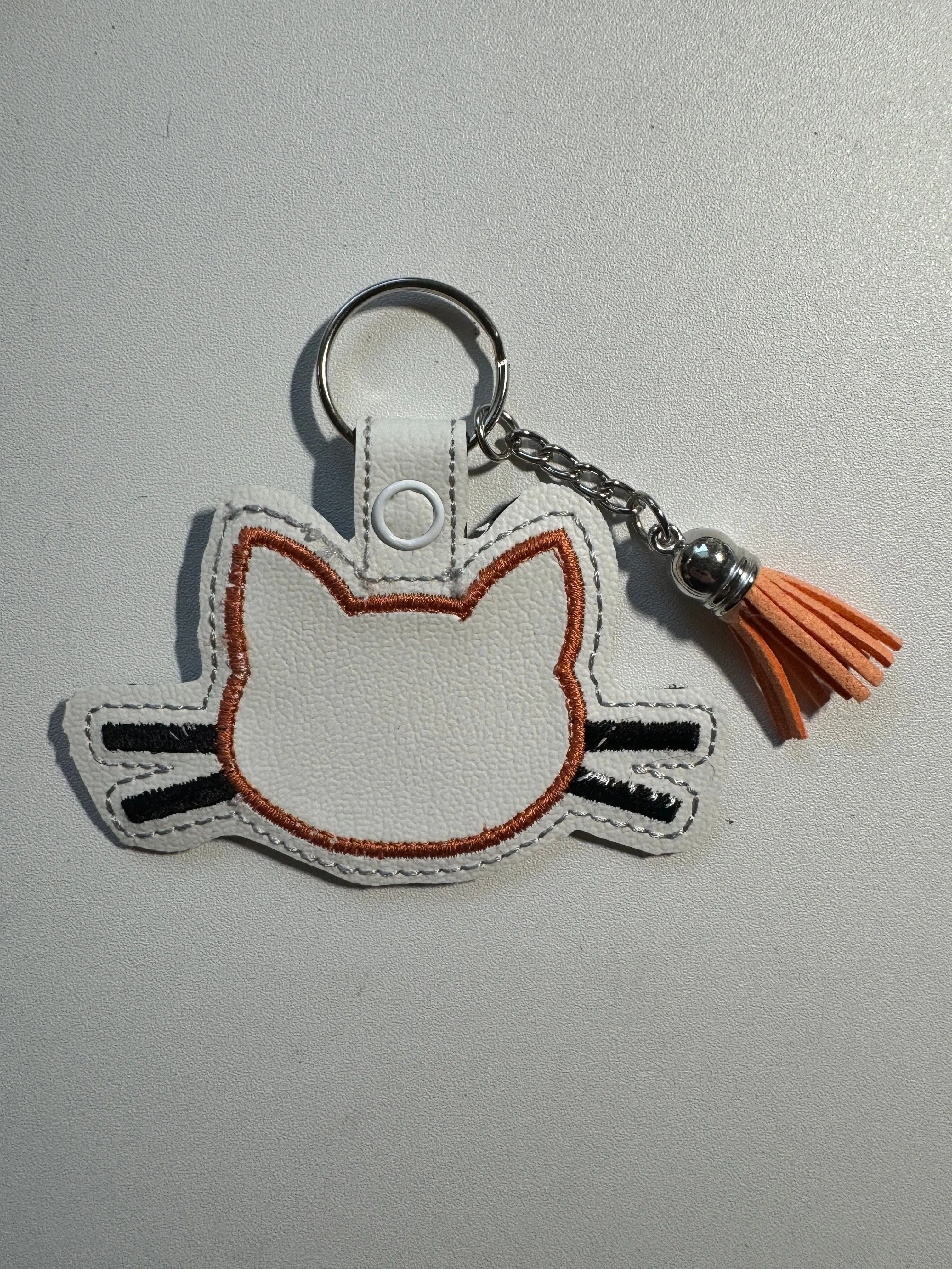 Product image for Cat embroidered keychain without beads