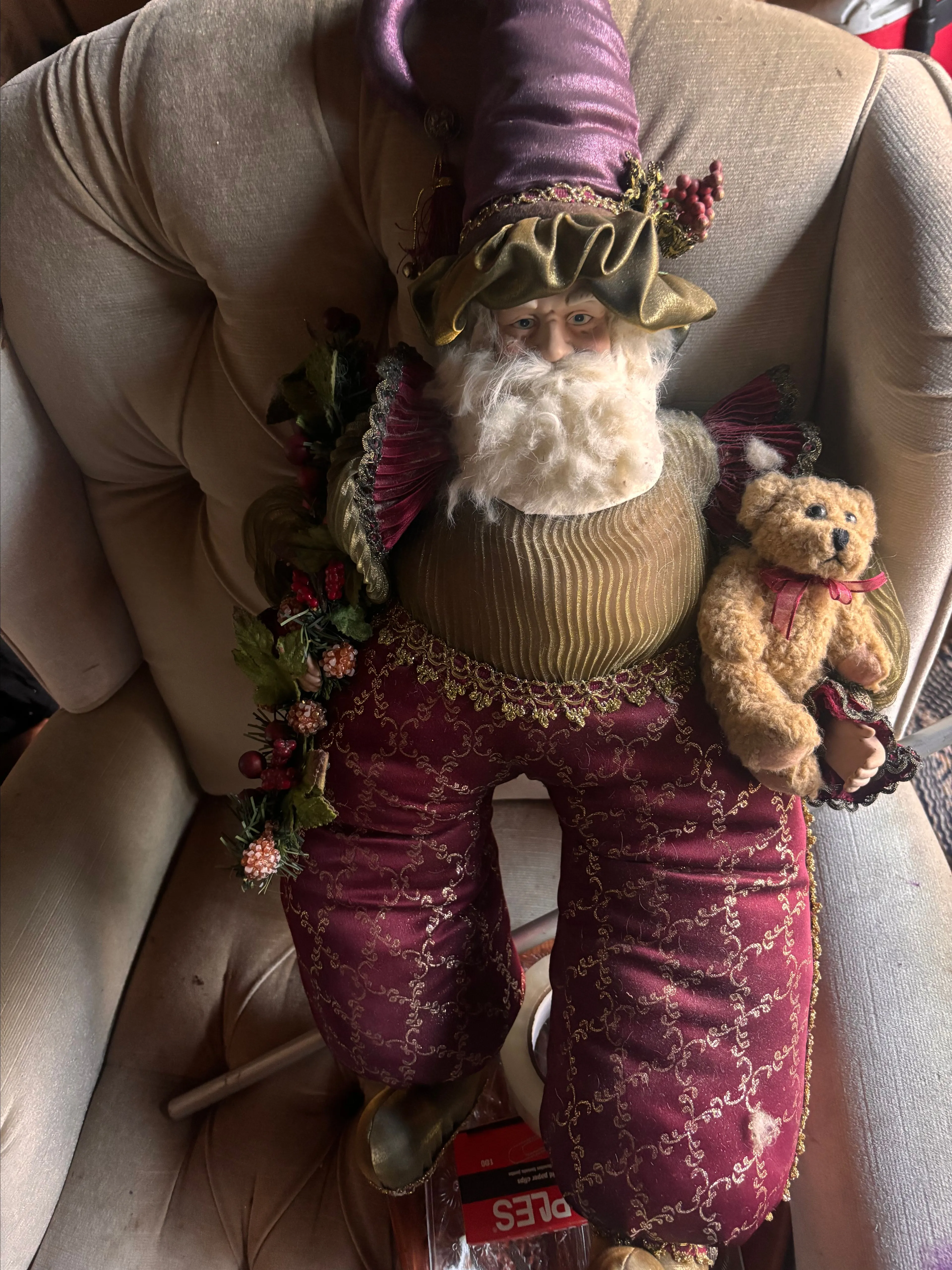 Product image for Vintage Ole Saint Nick standing figurine 24"