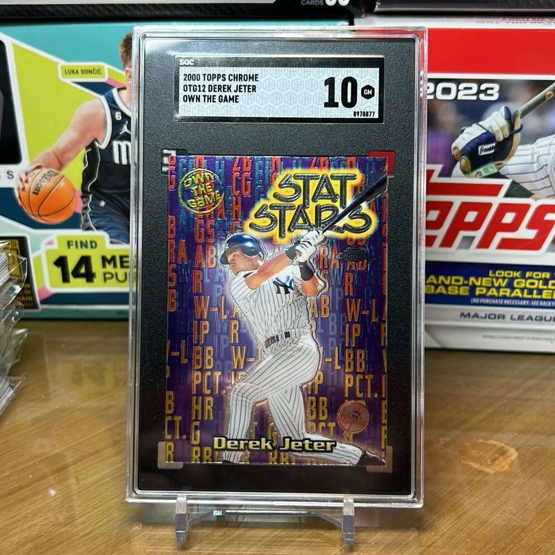 Product image for 2000 Topps Chrome Derek Jeter SGC Own The Game 10