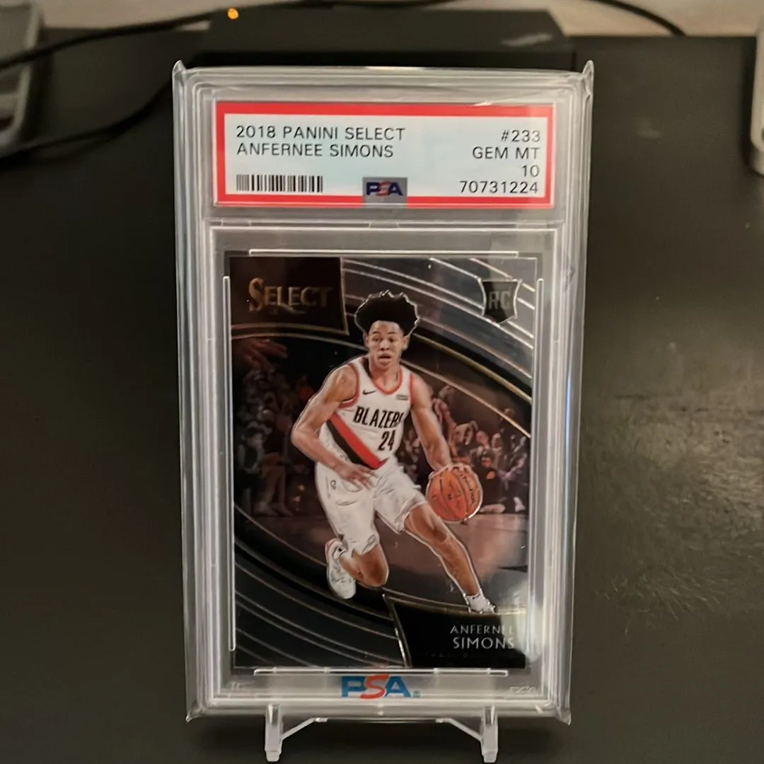 Product image for 2018 Panini Select Courtside Anfernee Simons 233  PSA GEM MT 10