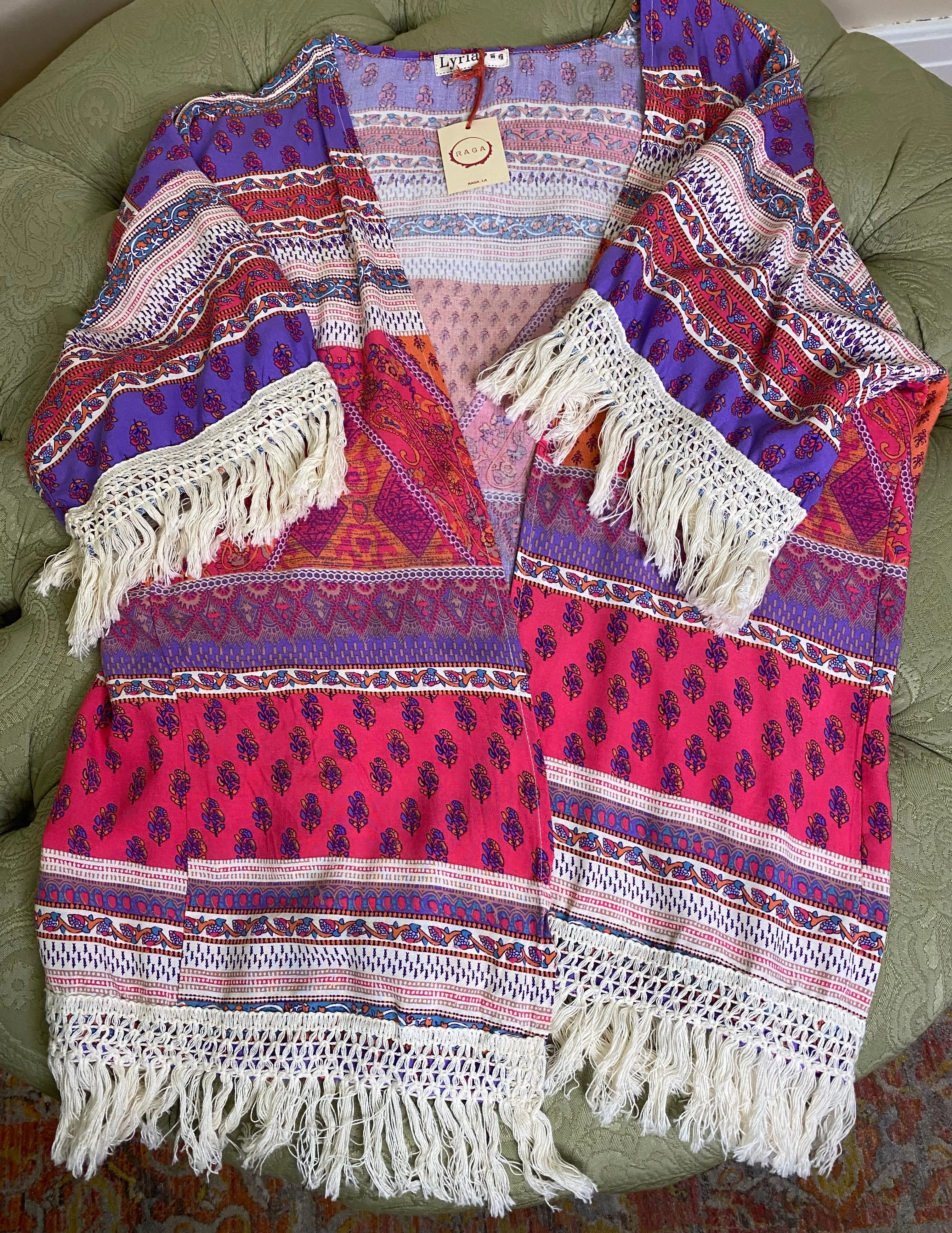 Product image for Raga Boho Lyria Top Cardigan Cover Up One Size NWT