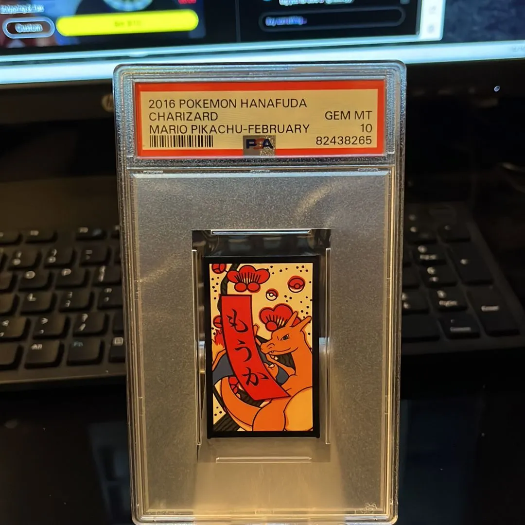 Product image for 2016 Pokemon Hanafuda Mario Pikachu Charizard Mario Pikachu-February PSA GEM MT 10