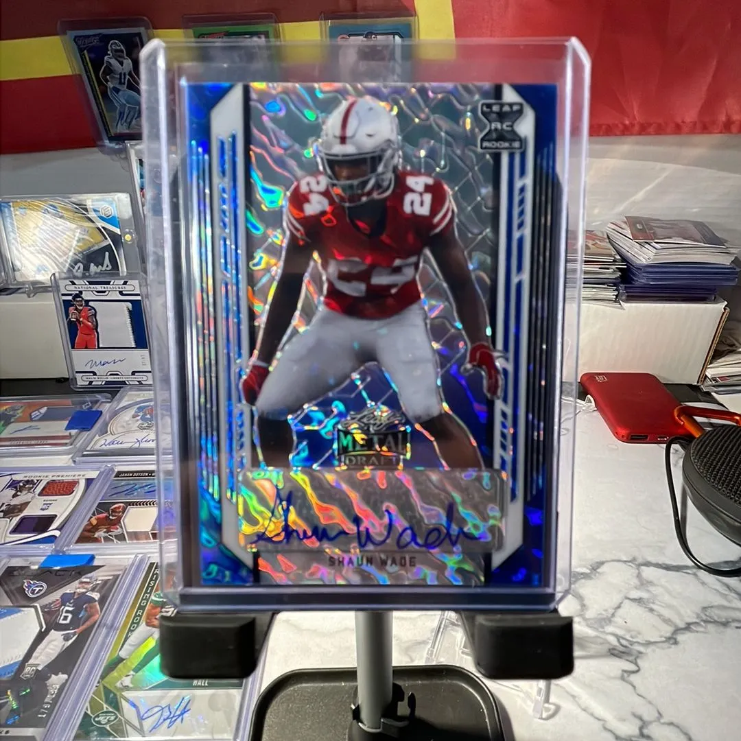 Product image for Shaun Wade Leaf Metal Draft Rookie Auto /40 Patriots Buckeyes