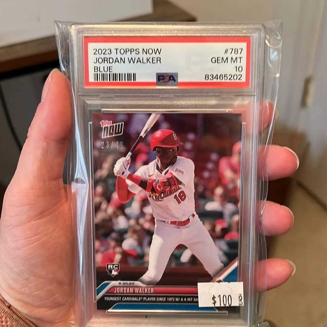 Product image for 2023 Topps Now Jordan Walker 787 Blue PSA GEM MT 10